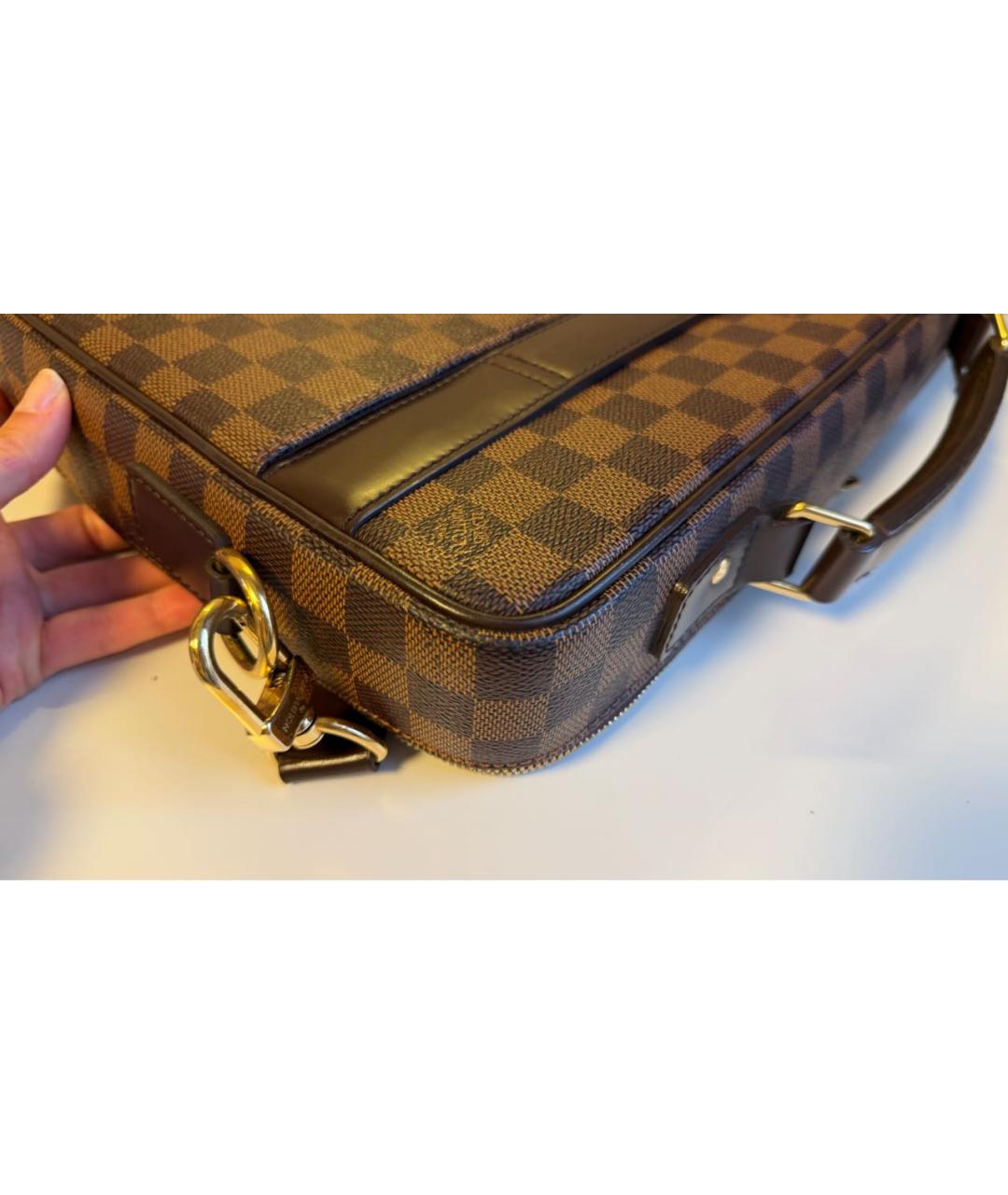 LOUIS VUITTON Коричневая сумка на плечо из канвы, фото 2