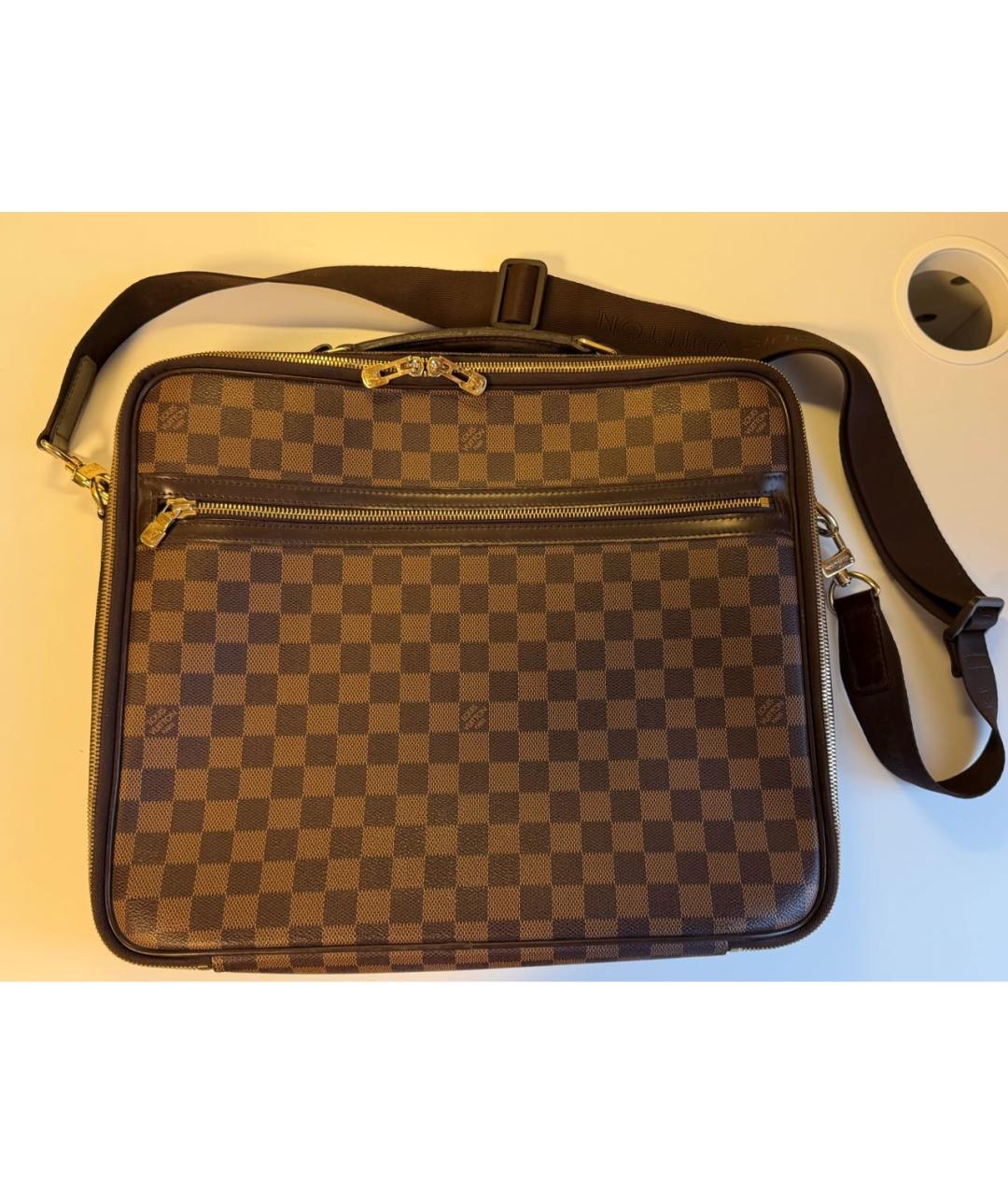 LOUIS VUITTON Коричневая сумка на плечо из канвы, фото 9