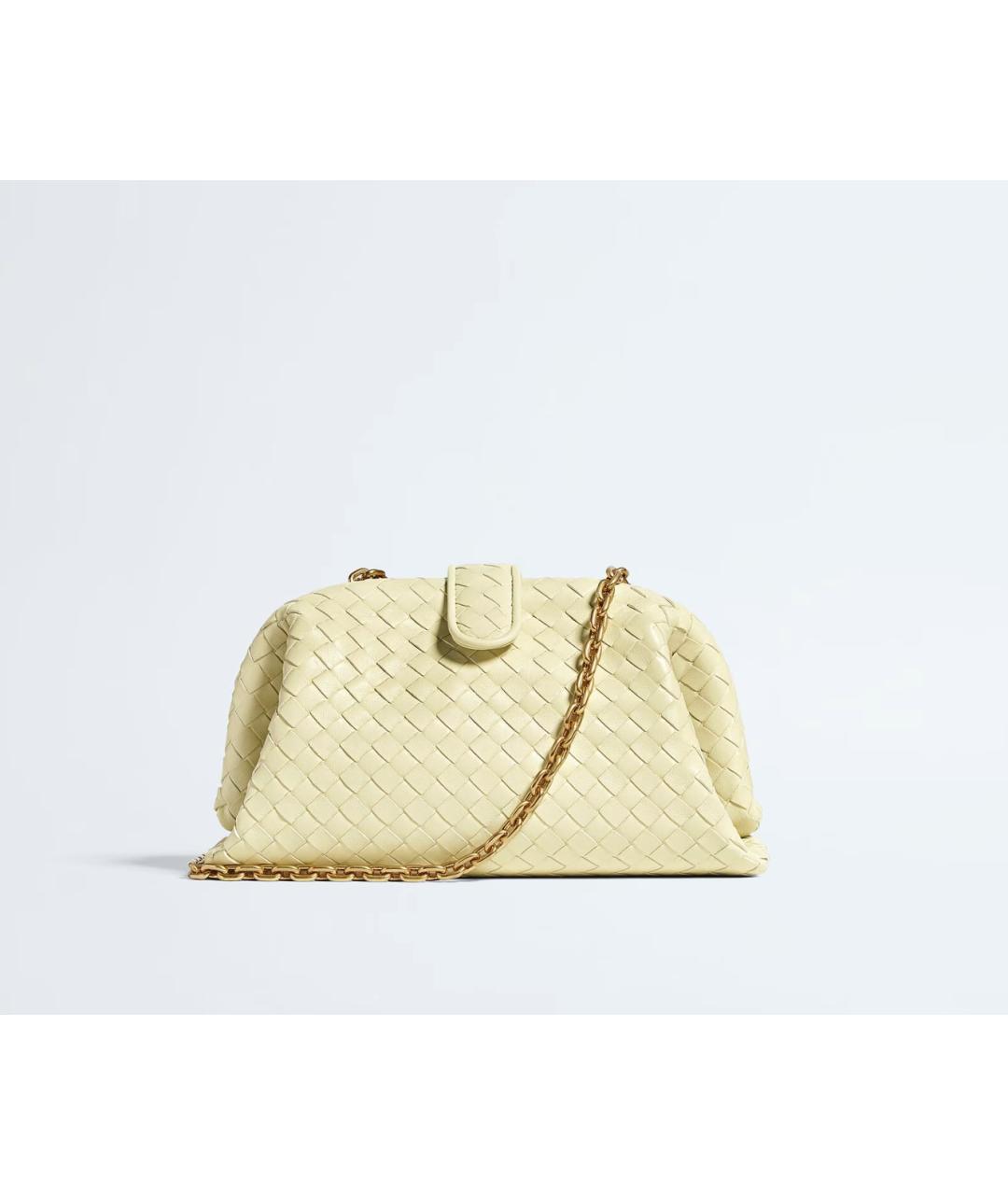 BOTTEGA VENETA Желтая кожаная сумка через плечо, фото 4