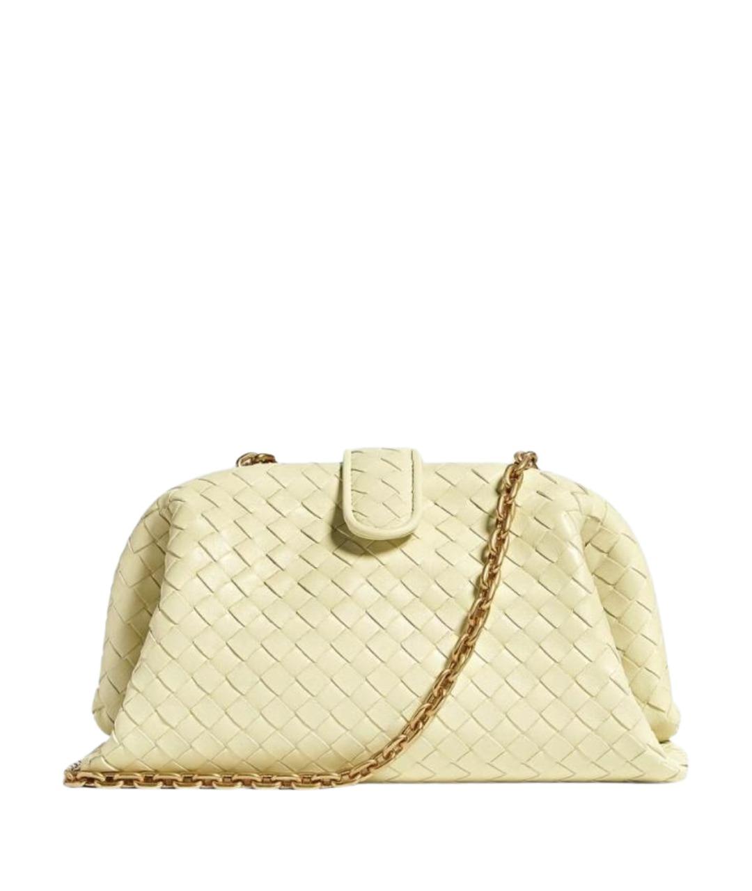 BOTTEGA VENETA Желтая кожаная сумка через плечо, фото 1