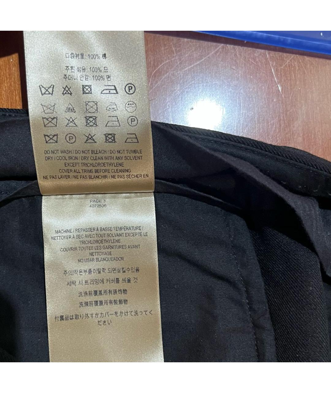 BURBERRY Черные шерстяные брюки узкие, фото 6