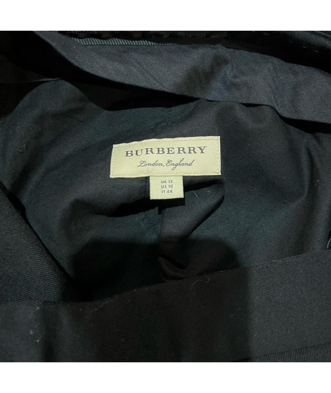 BURBERRY Черные шерстяные брюки узкие, фото 4