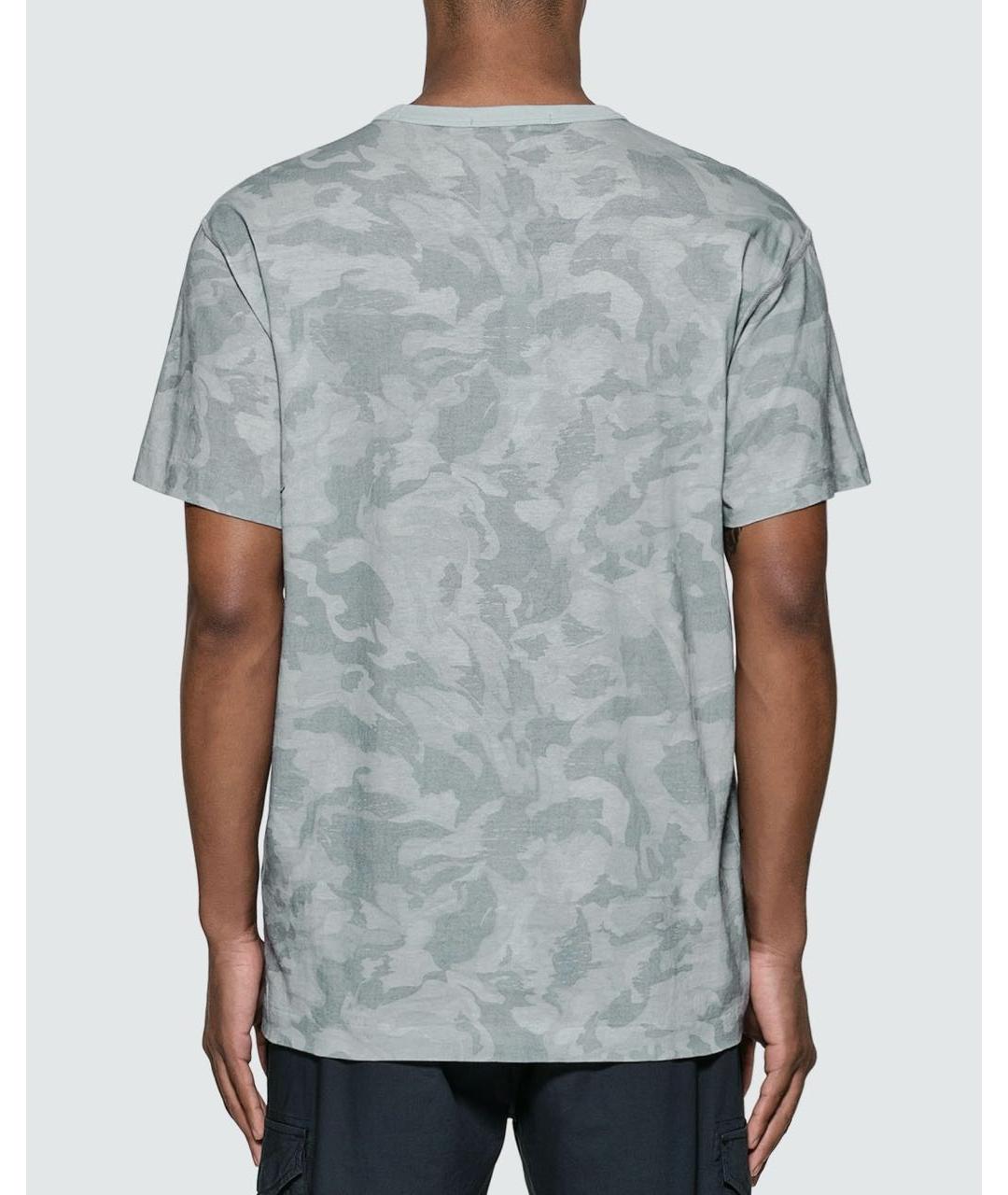 STONE ISLAND Серая хлопковая футболка, фото 6