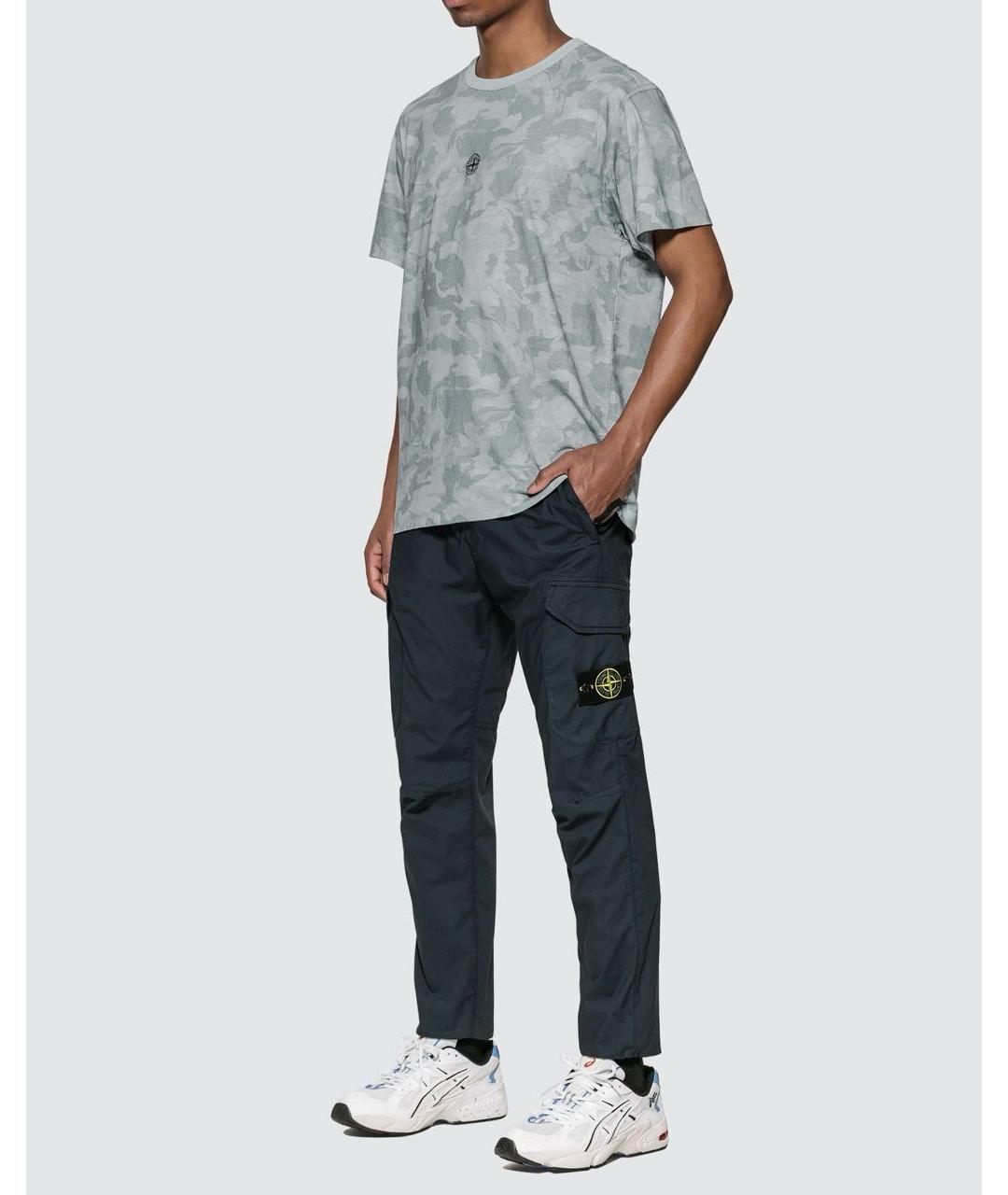 STONE ISLAND Серая хлопковая футболка, фото 7