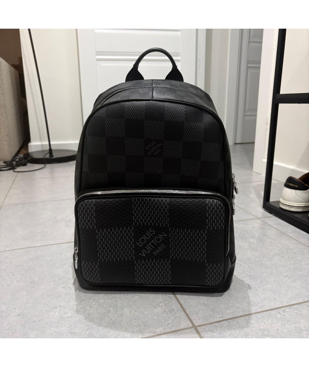 LOUIS VUITTON Антрацитовый рюкзак из канвы, фото 5
