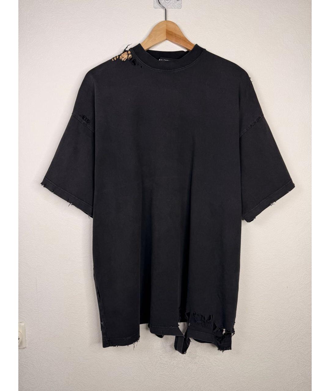 BALENCIAGA Черная футболка, фото 7