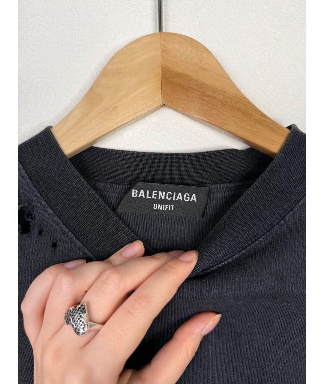 BALENCIAGA Черная футболка, фото 3