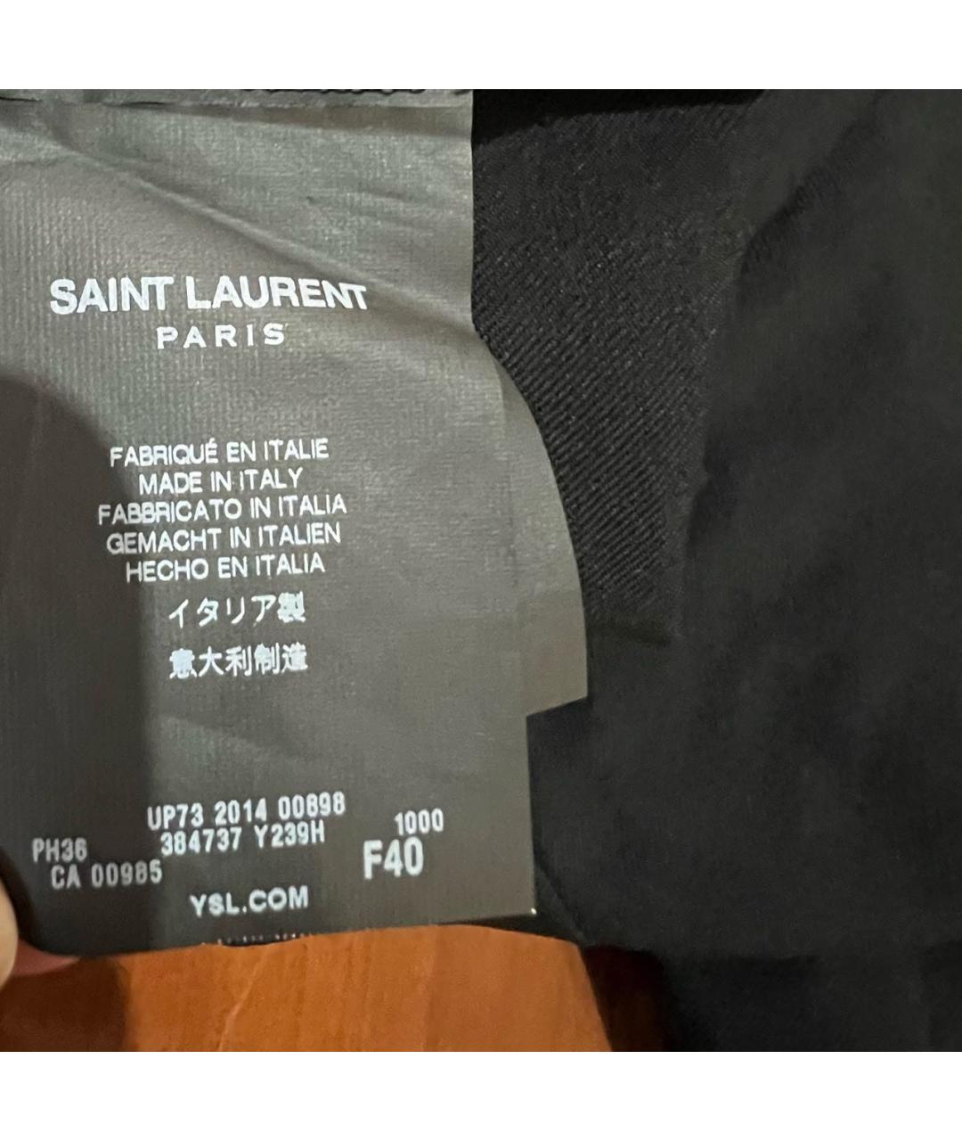 SAINT LAURENT Черные шерстяные шорты, фото 5