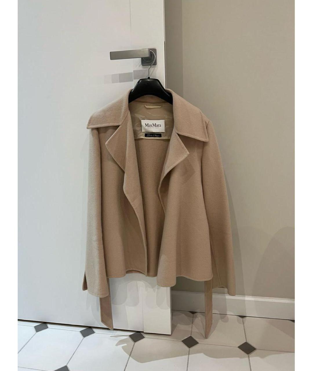 MAX MARA Бежевое шерстяное пальто, фото 4