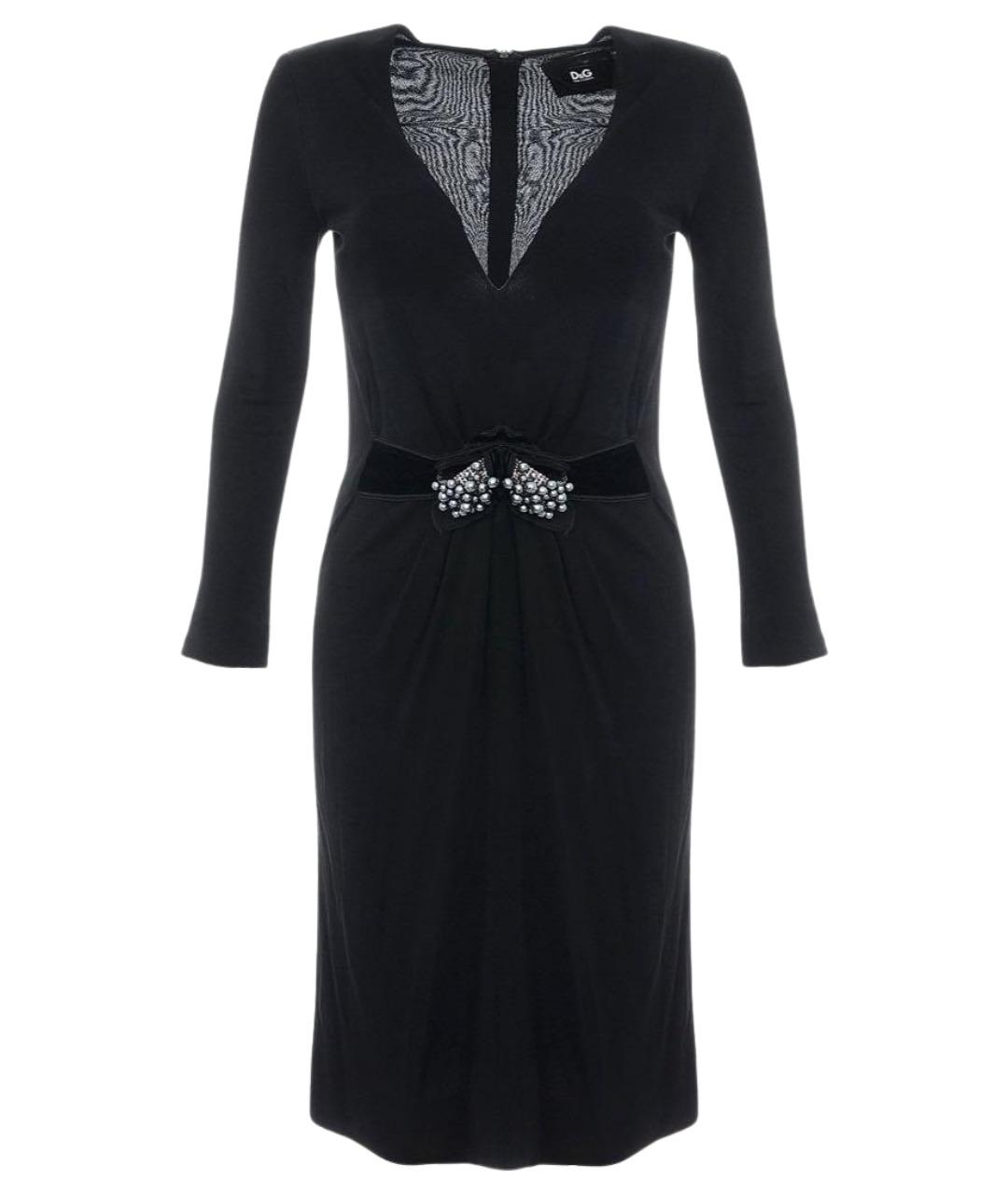 DOLCE&GABBANA Черное вискозное платье, фото 1