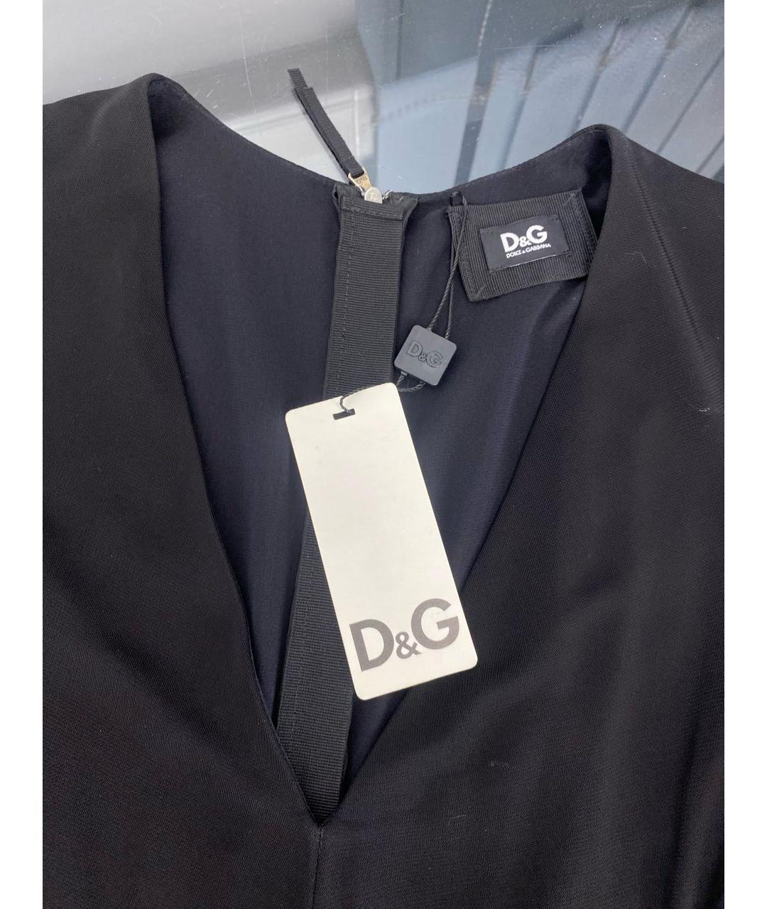 DOLCE&GABBANA Черное вискозное платье, фото 3