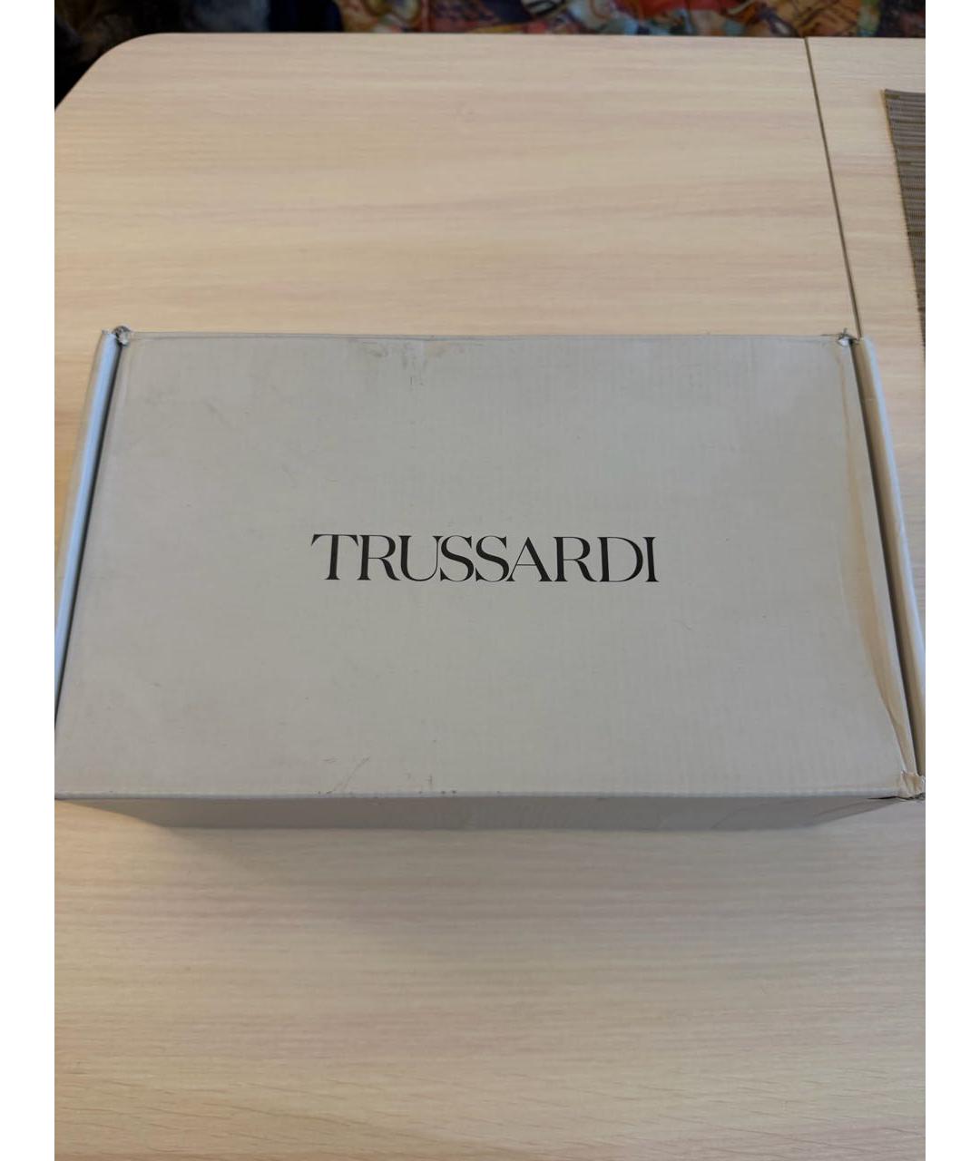 TRUSSARDI JEANS Бордовые текстильные кеды, фото 7