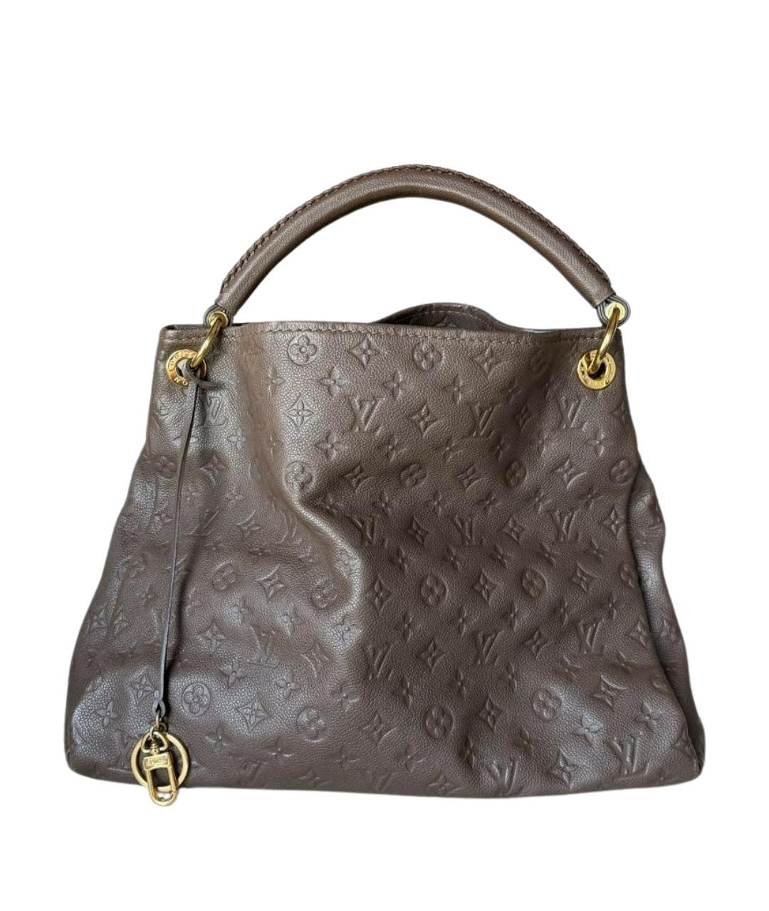 LOUIS VUITTON Бежевая кожаная сумка с короткими ручками, фото 1