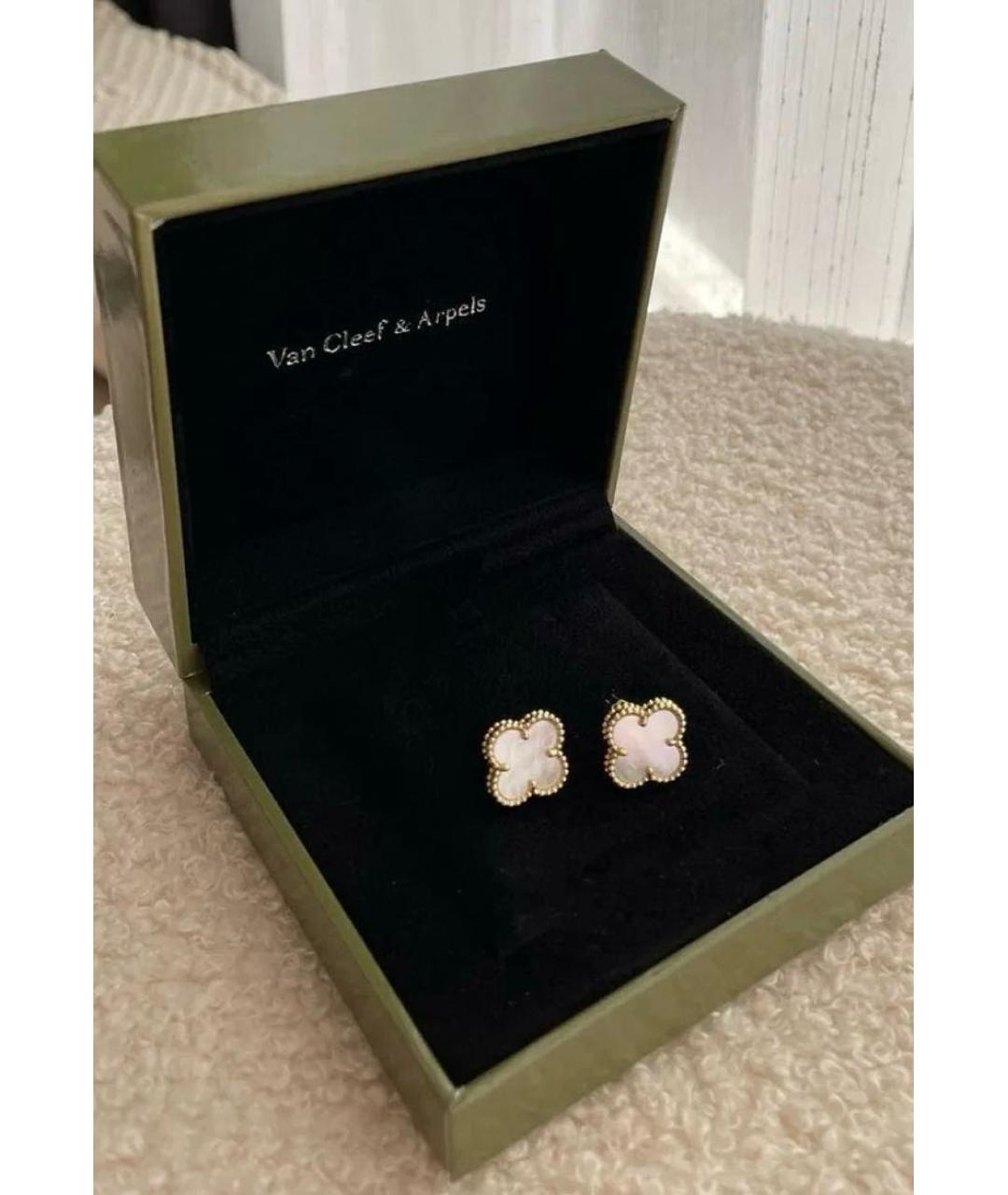 VAN CLEEF & ARPELS Белые серьги из желтого золота, фото 3
