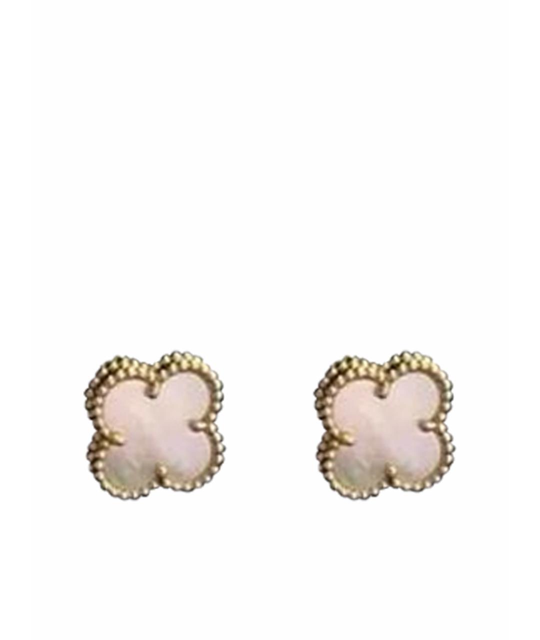 VAN CLEEF & ARPELS Белые серьги из желтого золота, фото 1