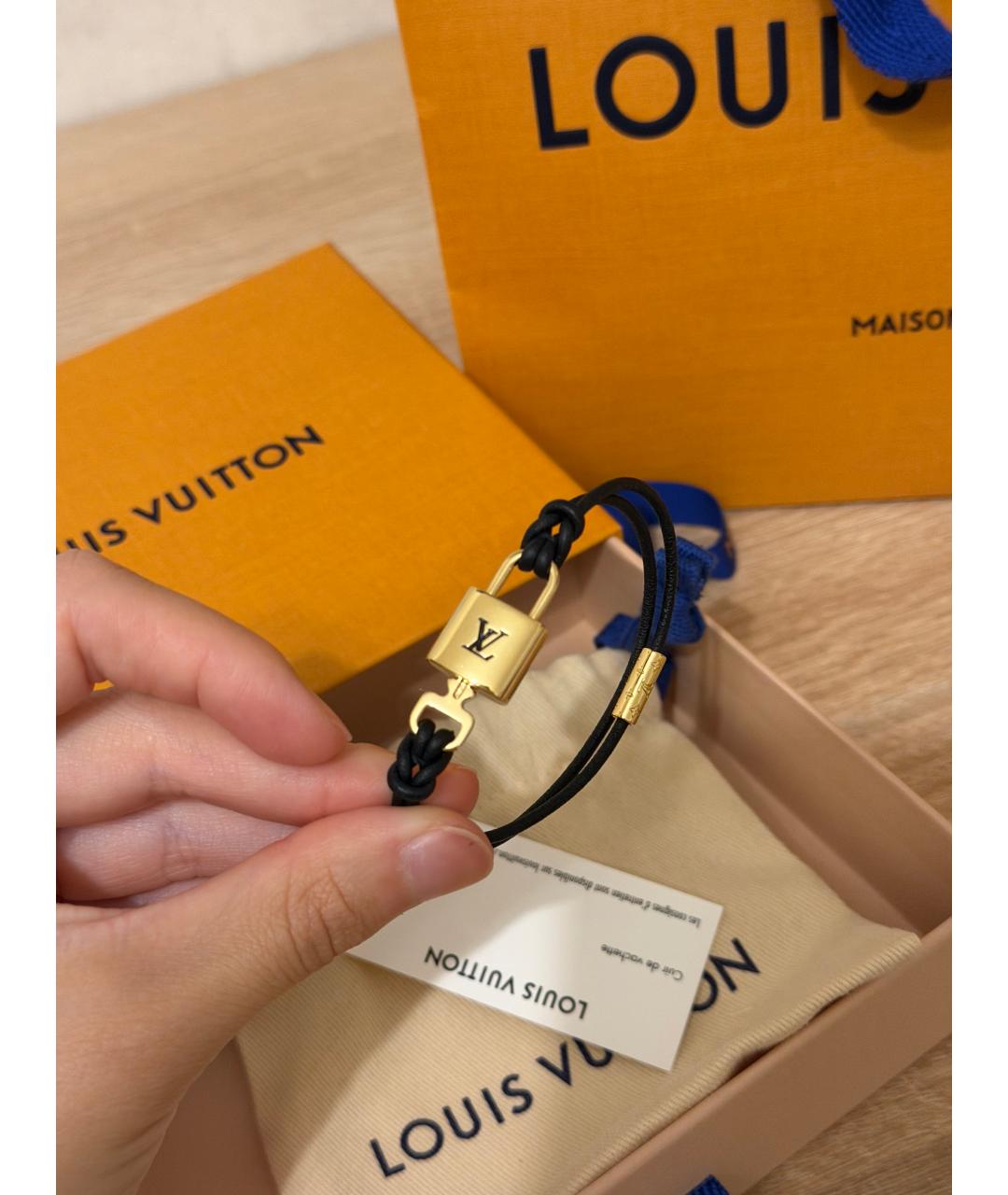 LOUIS VUITTON Черный браслет, фото 6