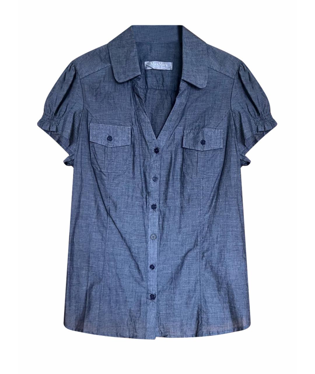 MAX MARA Серая льняная блузы, фото 1