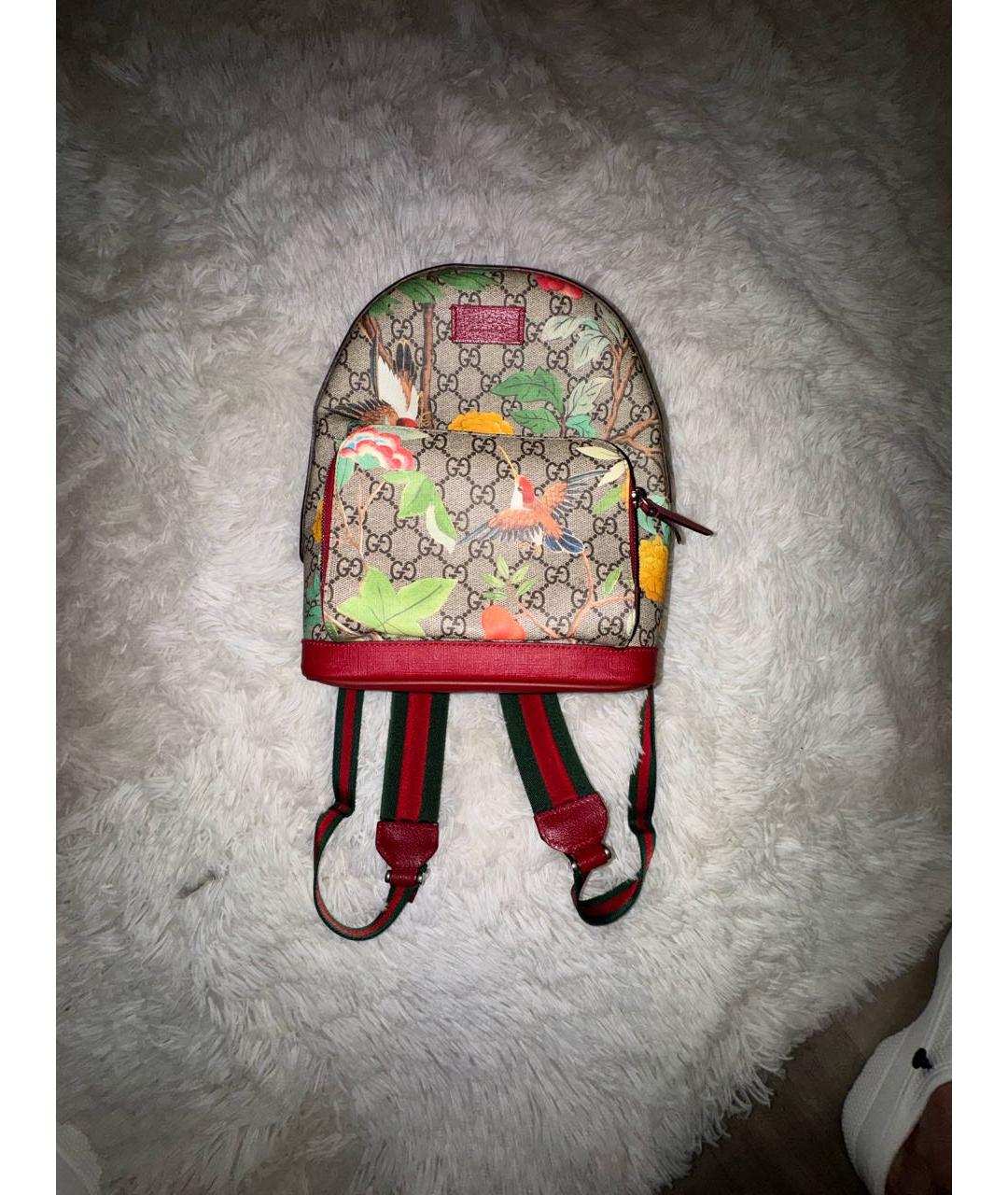 GUCCI Бежевый рюкзак из канвы, фото 5