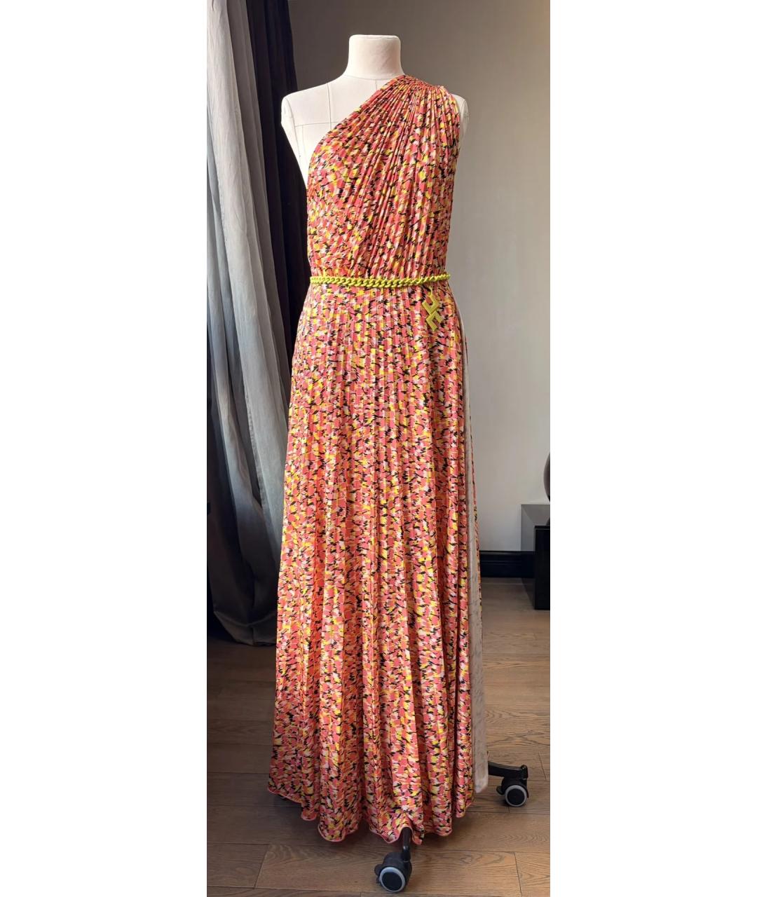 ELISABETTA FRANCHI Мульти полиэстеровое коктейльное платье, фото 6