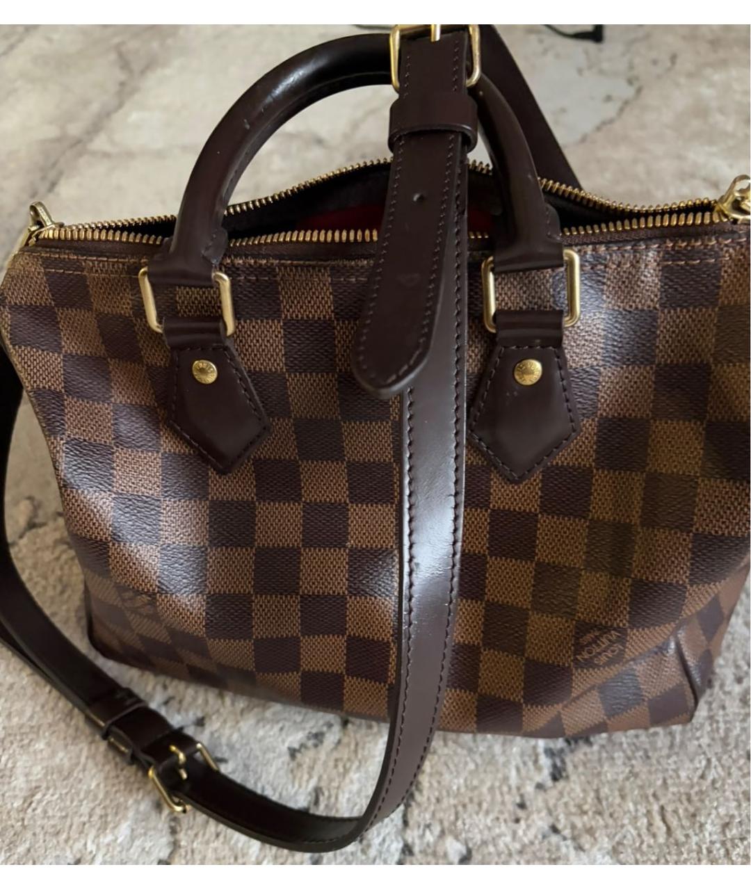 LOUIS VUITTON Коричневая сумка через плечо из канвы, фото 2