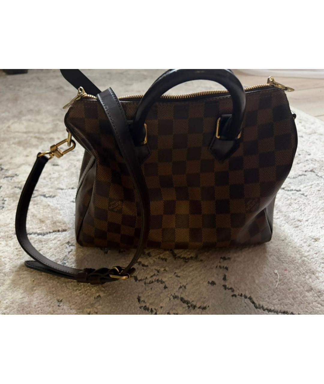 LOUIS VUITTON Коричневая сумка через плечо из канвы, фото 3