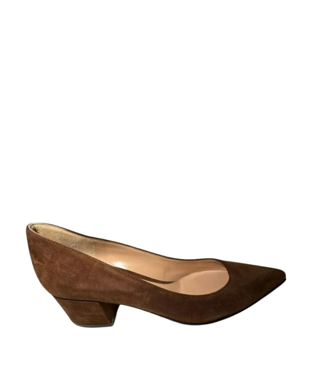 GIANVITO ROSSI Коричневые замшевые туфли, фото 1
