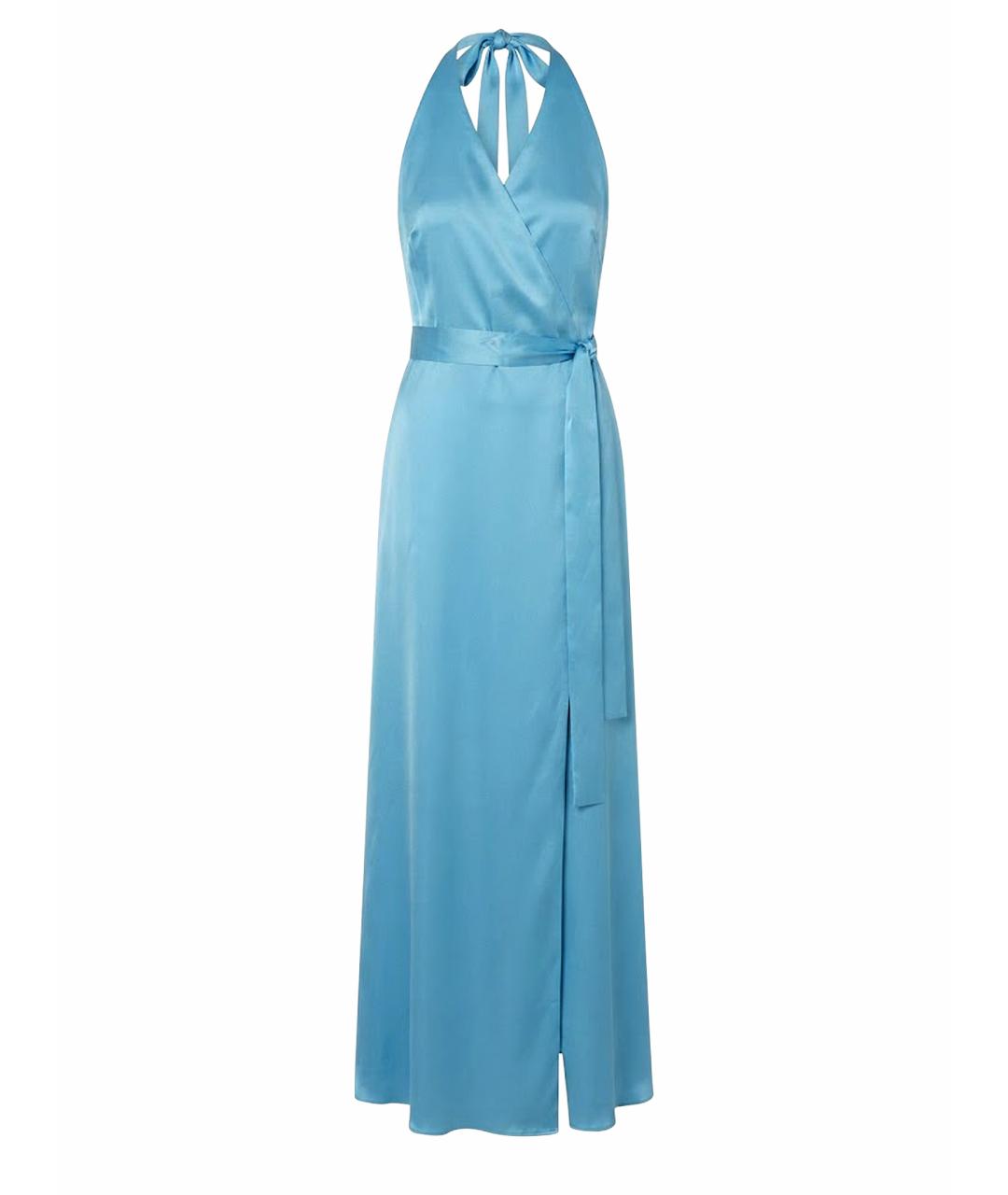 DIANE VON FURSTENBERG Бирюзовое шелковое коктейльное платье, фото 1