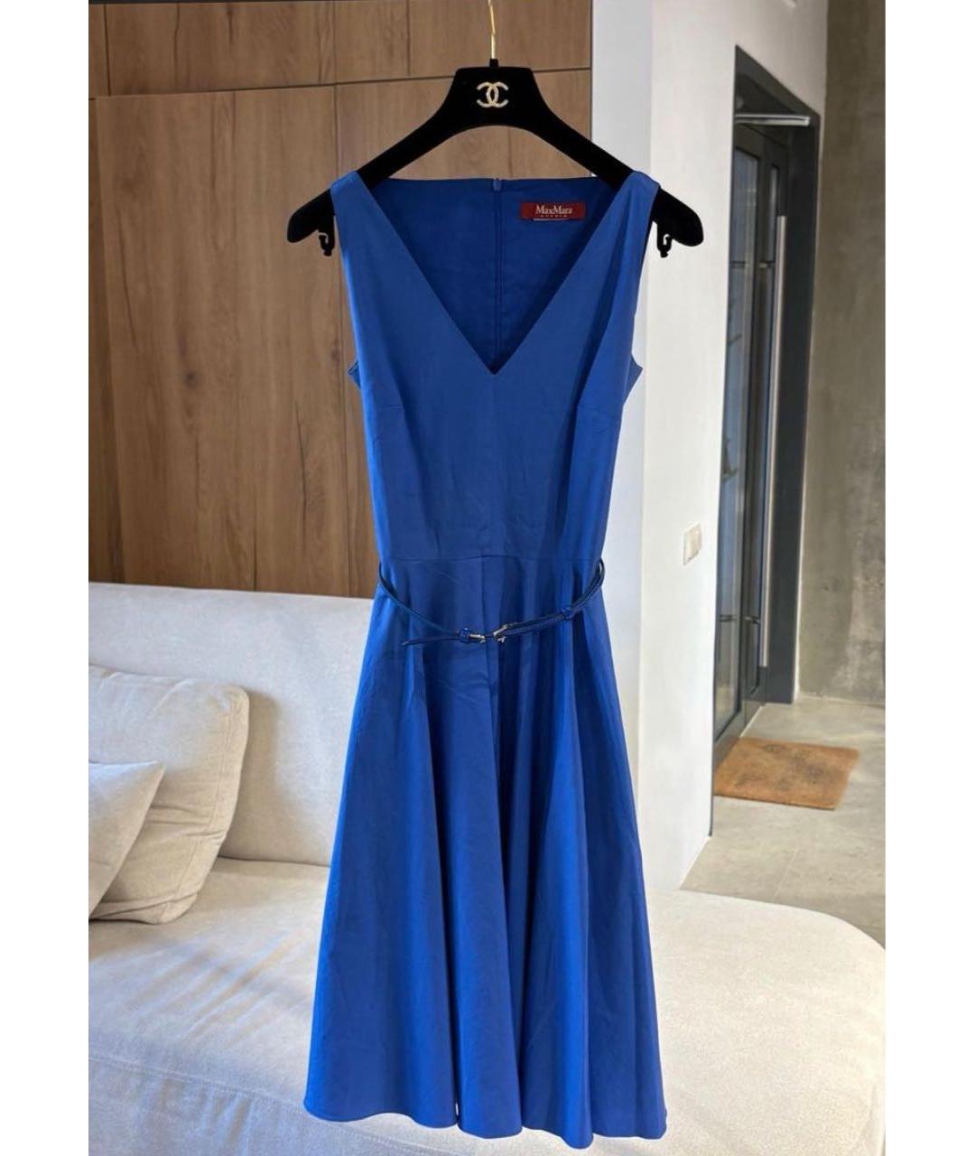 MAX MARA Синее повседневное платье, фото 2