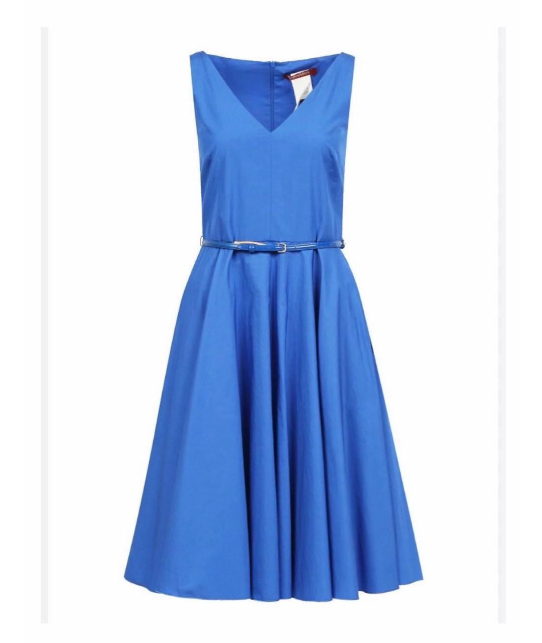 MAX MARA Синее повседневное платье, фото 3