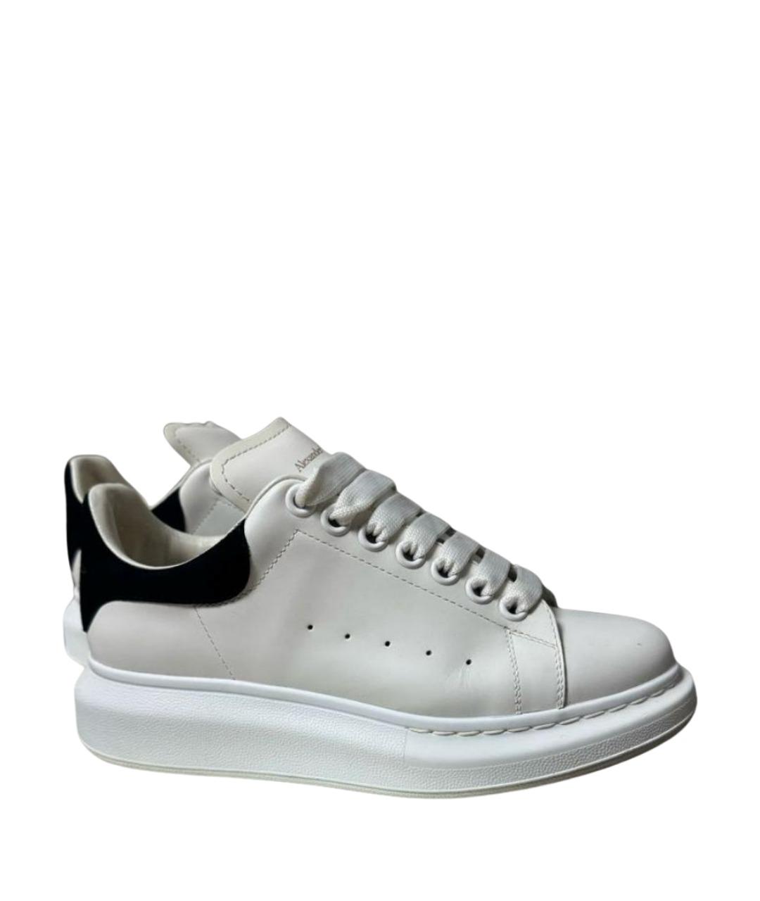 ALEXANDER MCQUEEN Белые кожаные кроссовки, фото 1