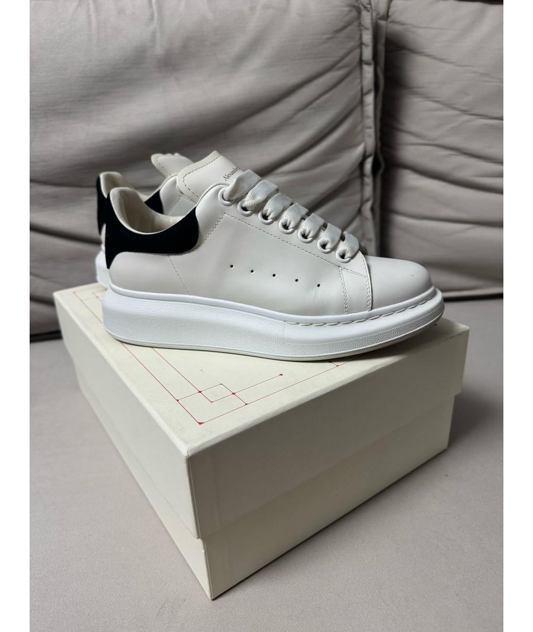 ALEXANDER MCQUEEN Белые кожаные кроссовки, фото 5