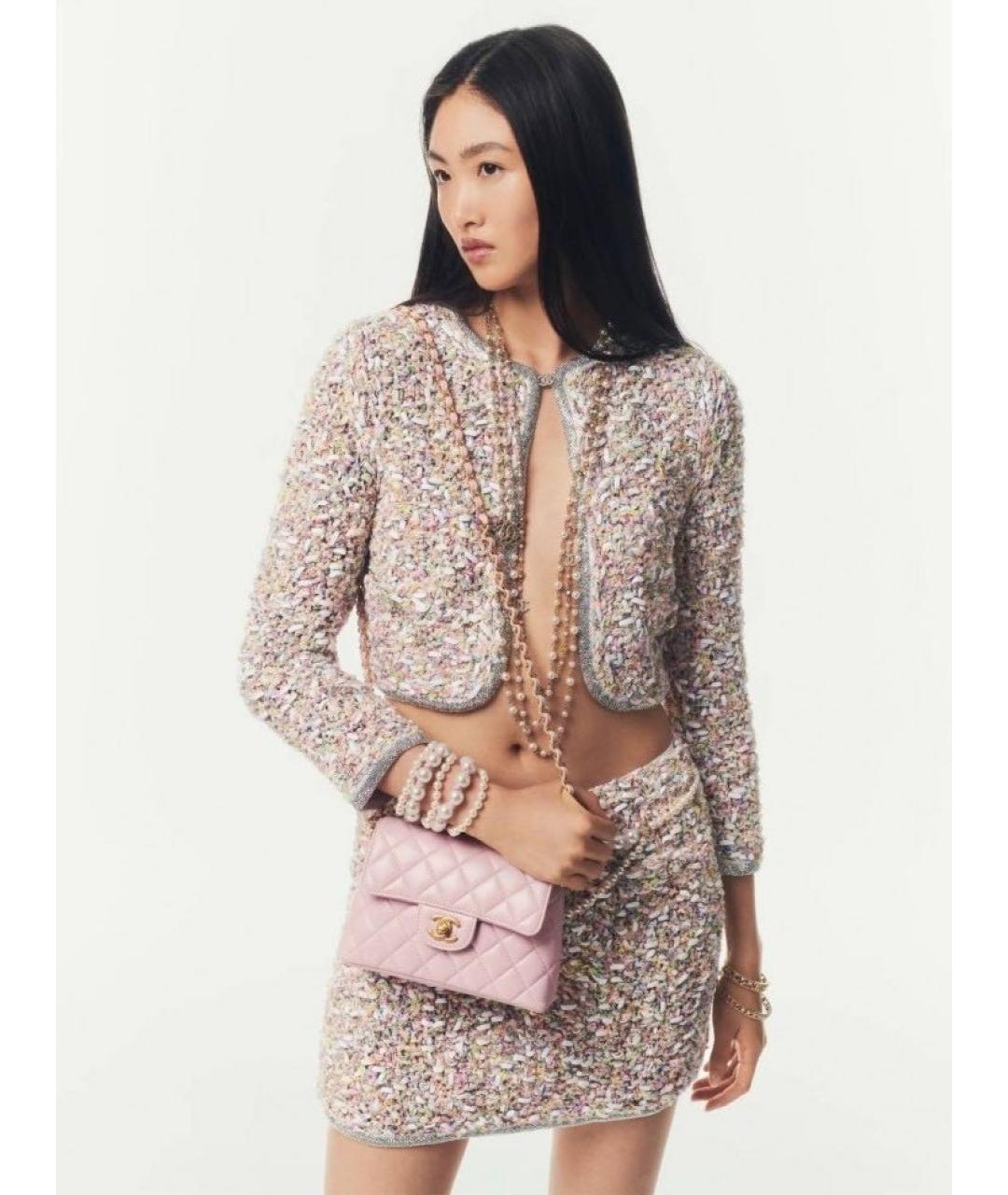 CHANEL Мульти вискозный костюм с юбками, фото 8