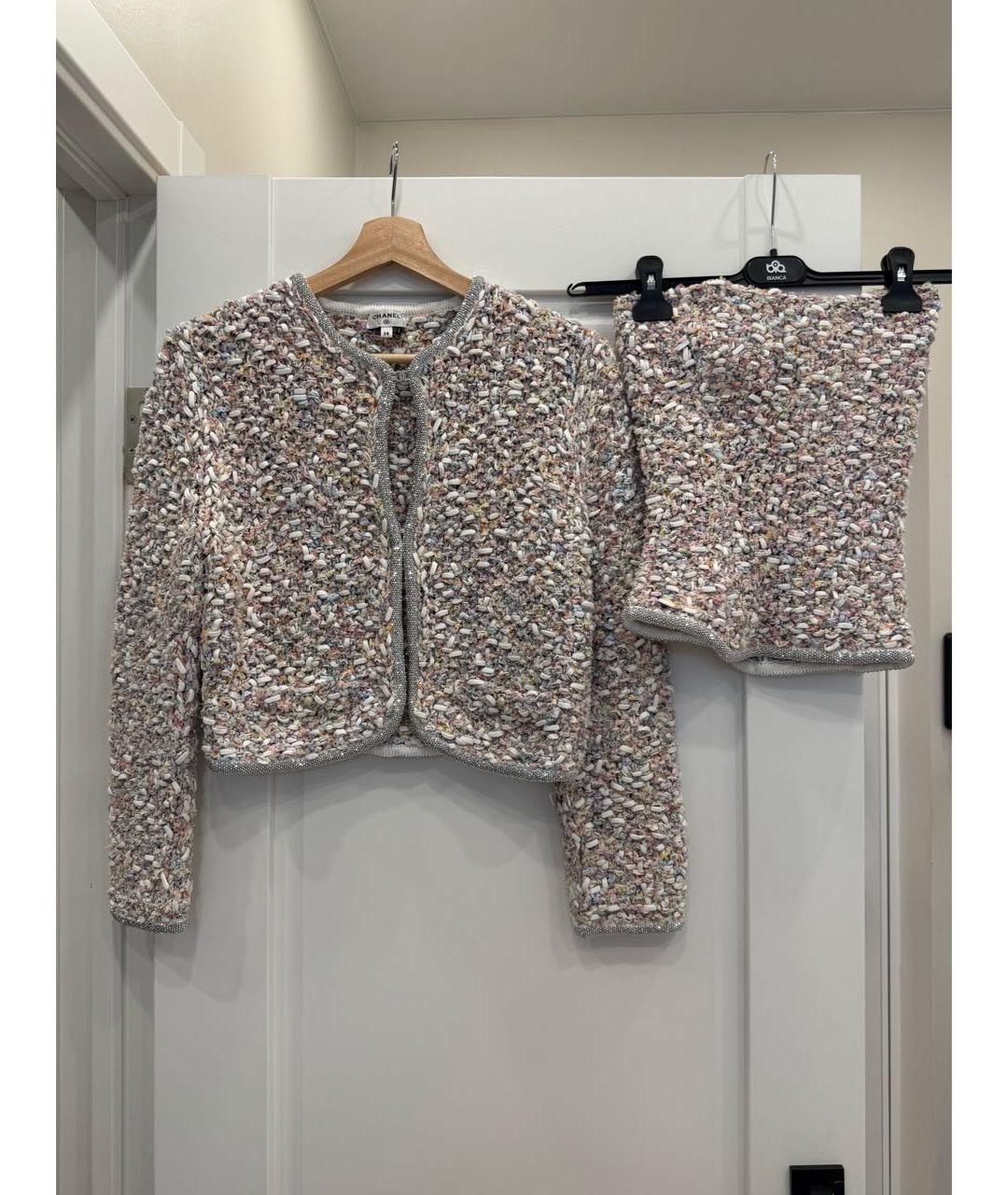 CHANEL Мульти вискозный костюм с юбками, фото 9