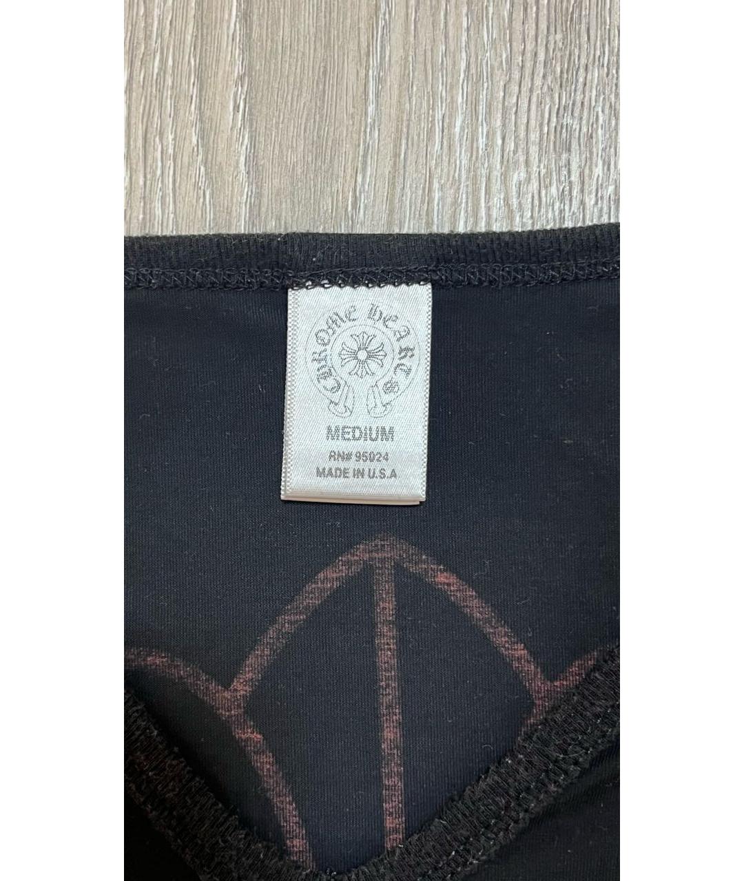 CHROME HEARTS Черная хлопковая майка, фото 3
