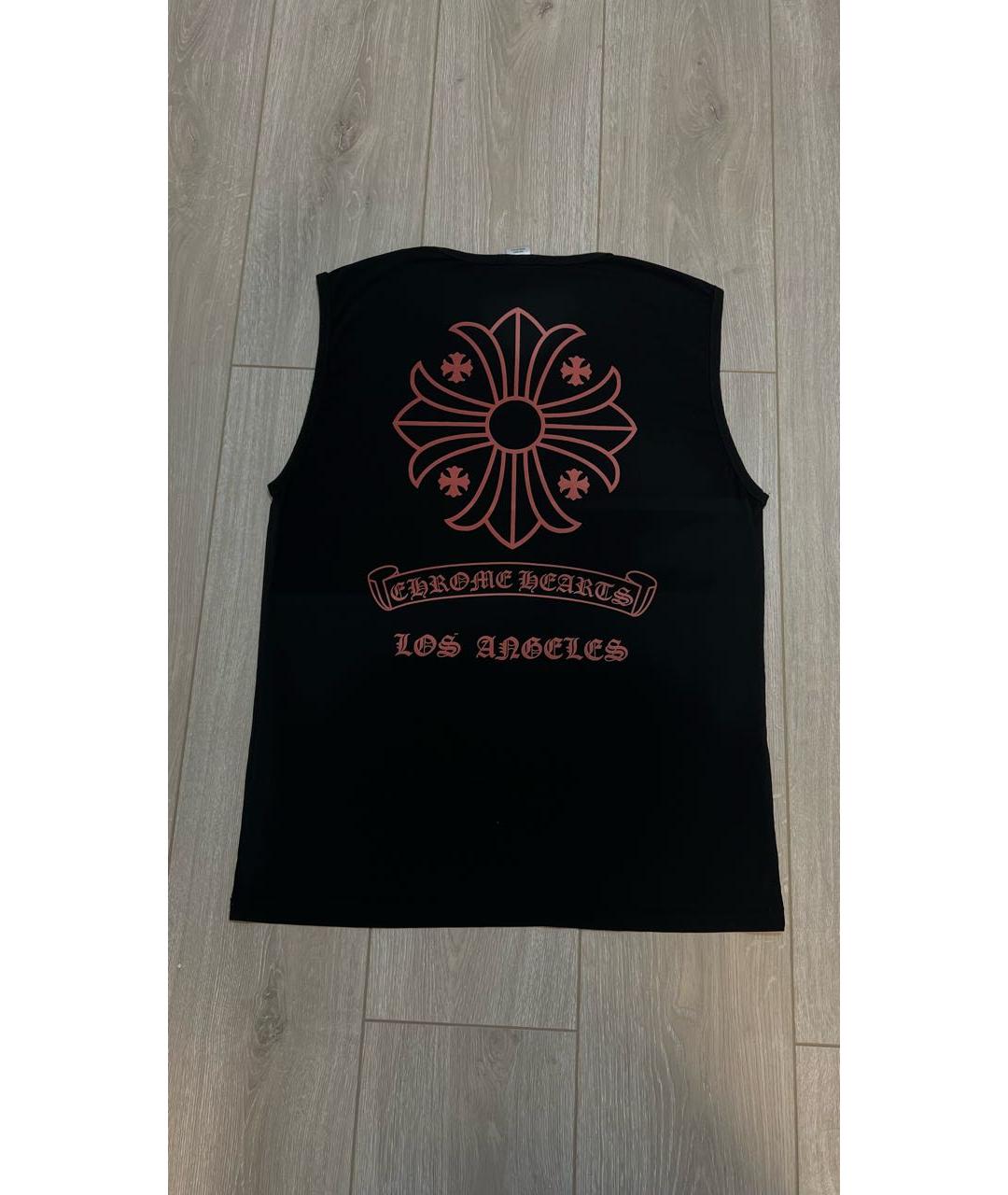 CHROME HEARTS Черная хлопковая майка, фото 2
