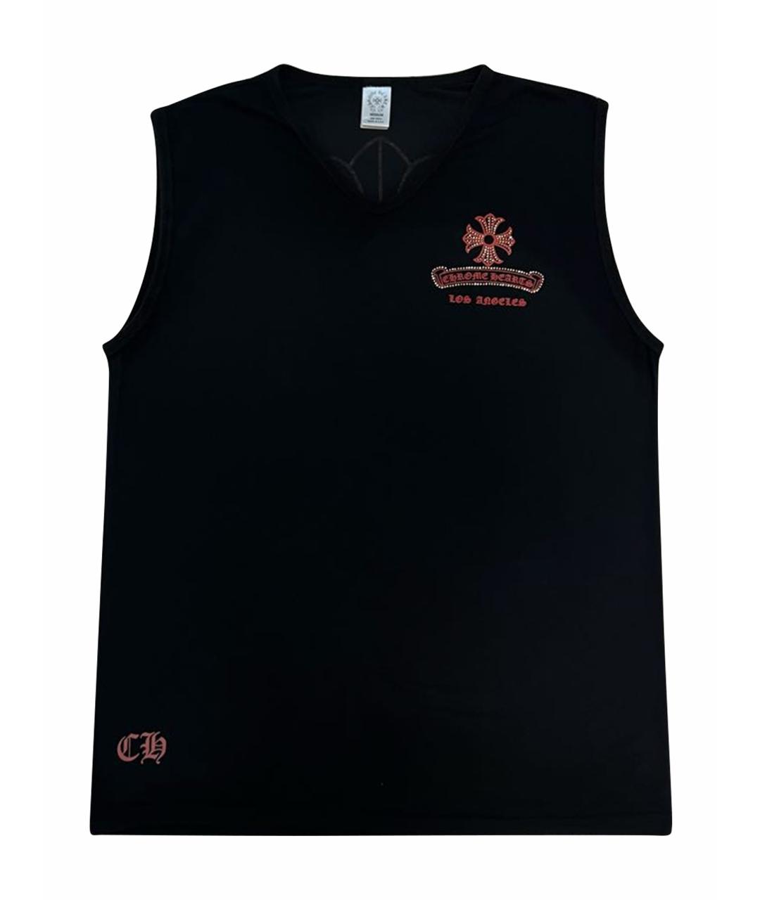 CHROME HEARTS Черная хлопковая майка, фото 1