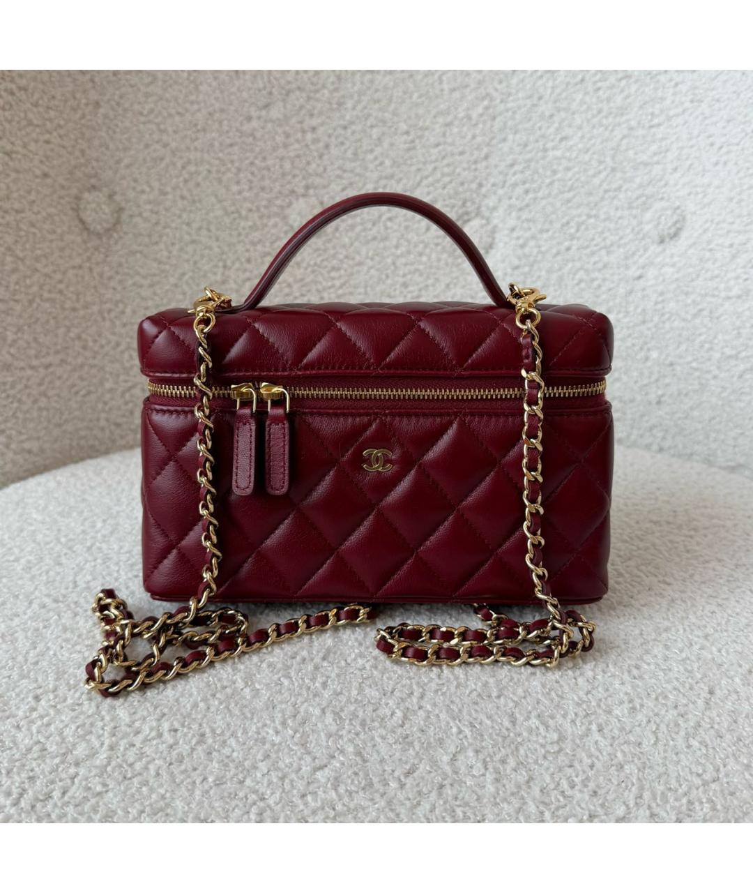 CHANEL Красная сумка через плечо, фото 4