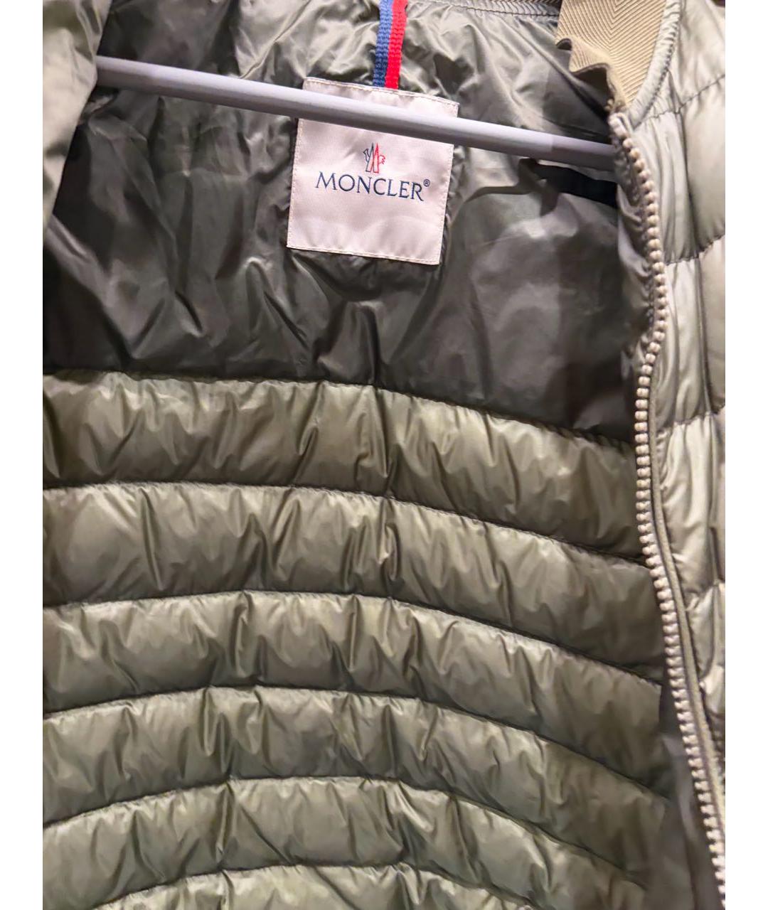 MONCLER Зеленая нейлоновая куртка, фото 5