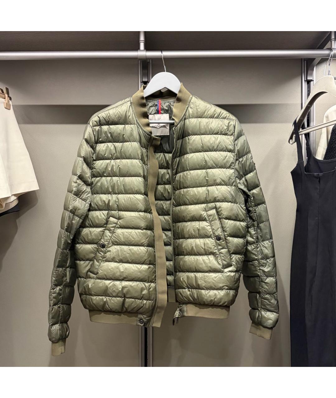 MONCLER Зеленая нейлоновая куртка, фото 7