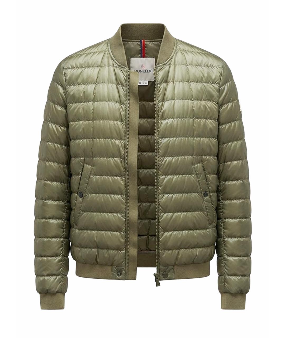 MONCLER Зеленая нейлоновая куртка, фото 1
