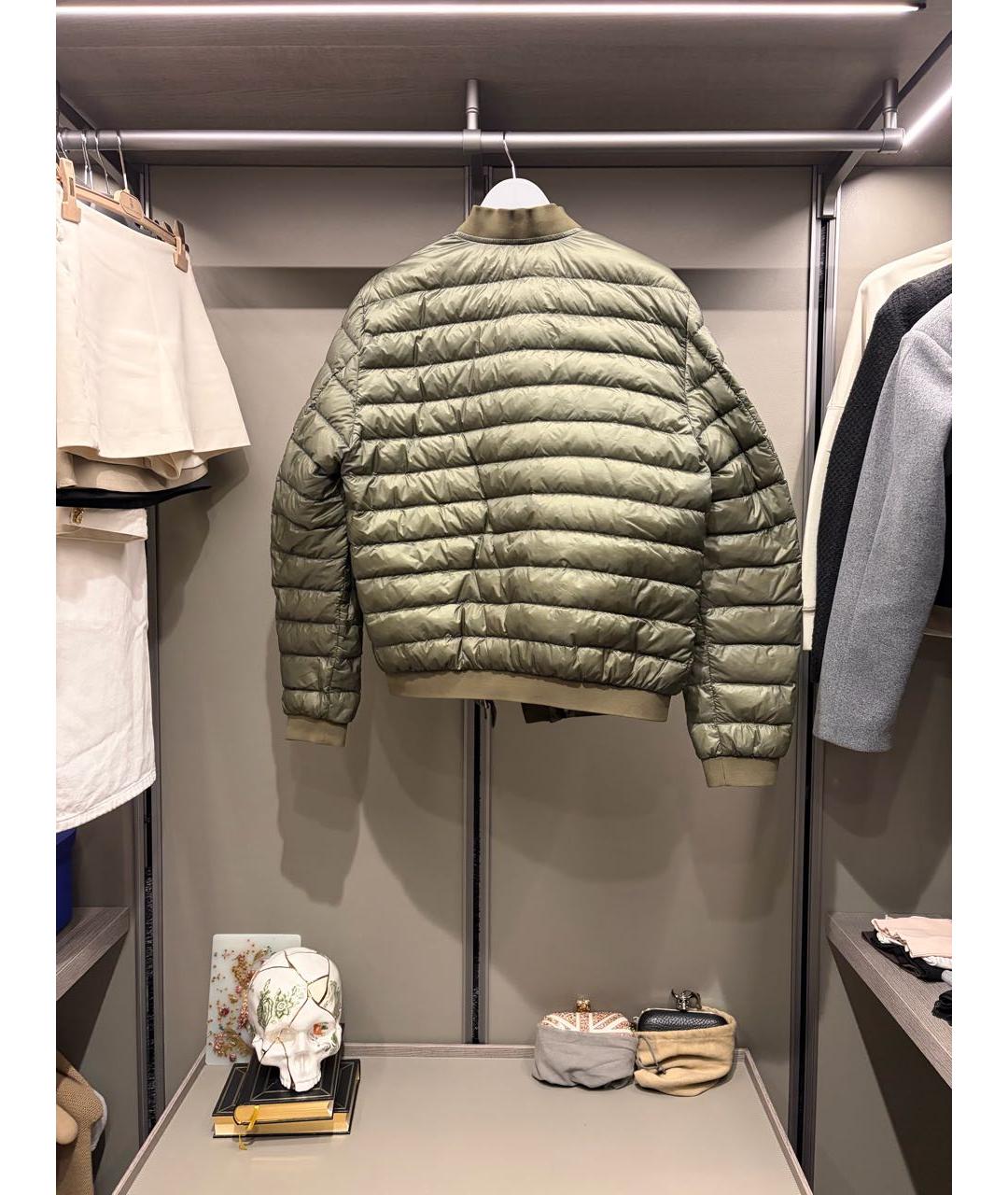 MONCLER Зеленая нейлоновая куртка, фото 6