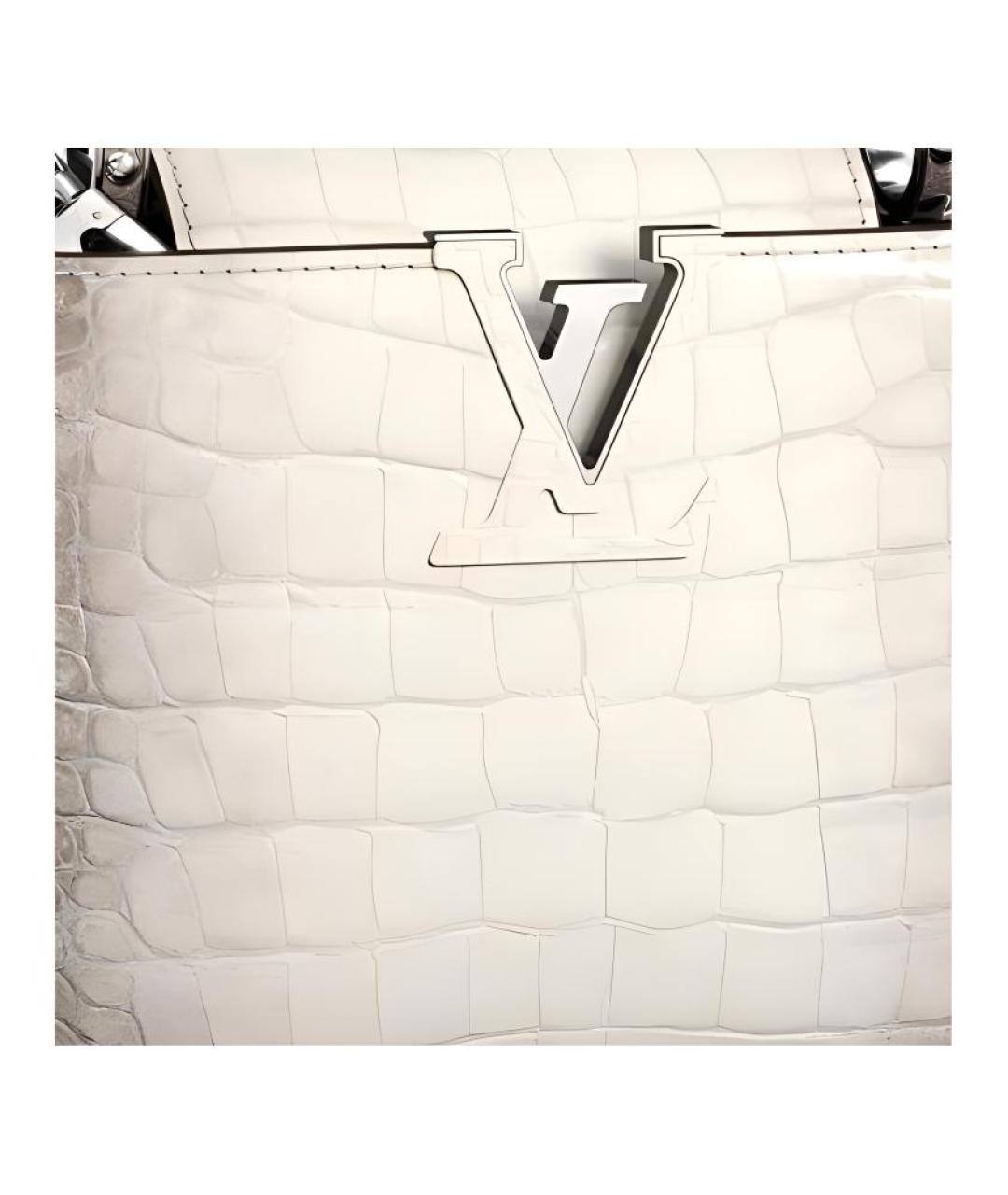 LOUIS VUITTON Бежевая сумка через плечо из кожи крокодила, фото 2
