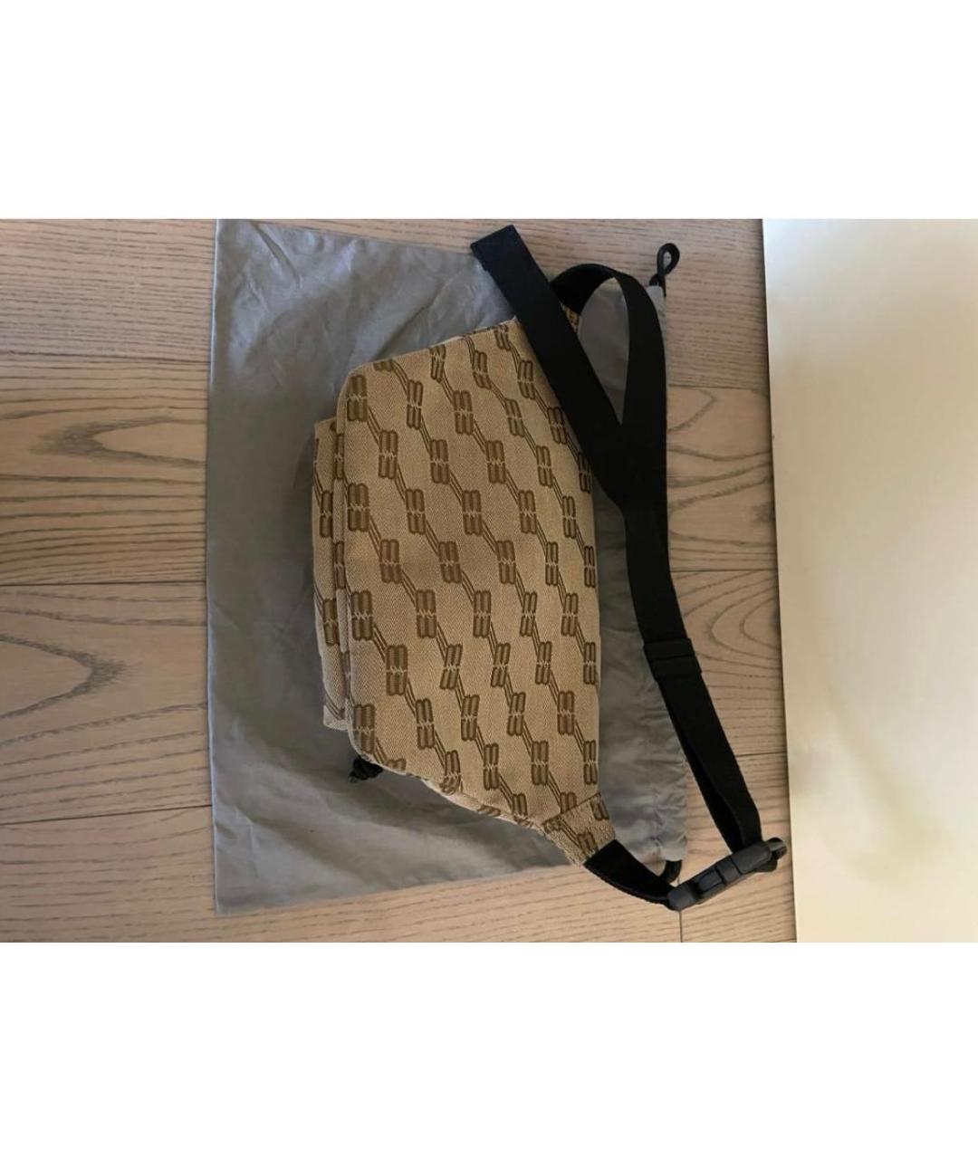 BALENCIAGA Бежевая хлопковая поясная сумка, фото 3