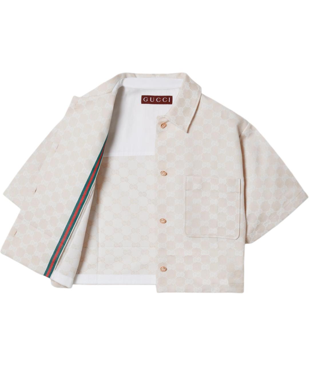 GUCCI Бежевая рубашка, фото 2
