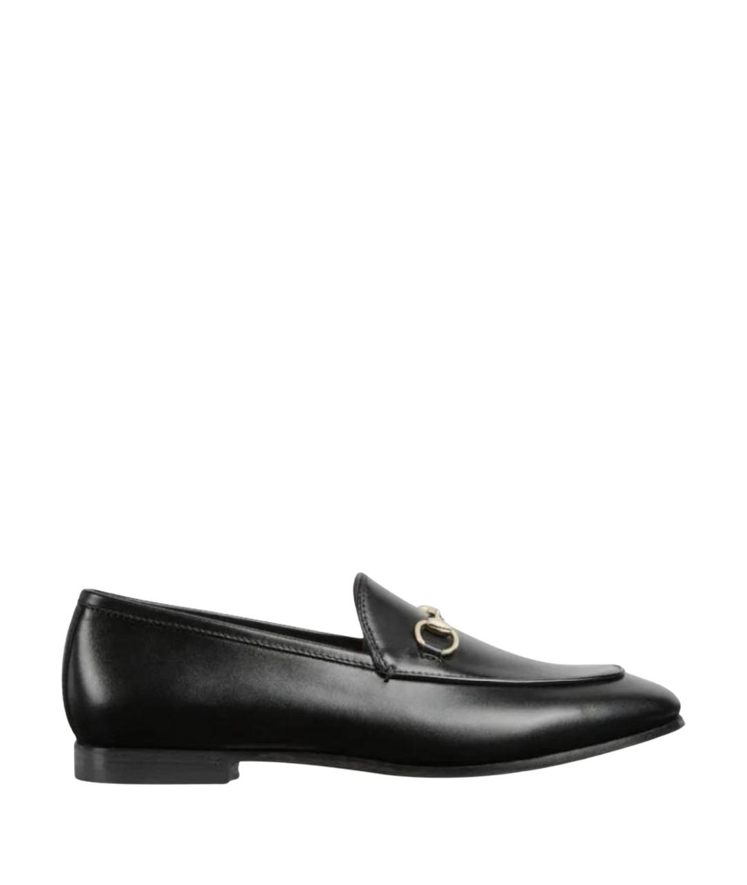 GUCCI Черные кожаные лоферы, фото 1