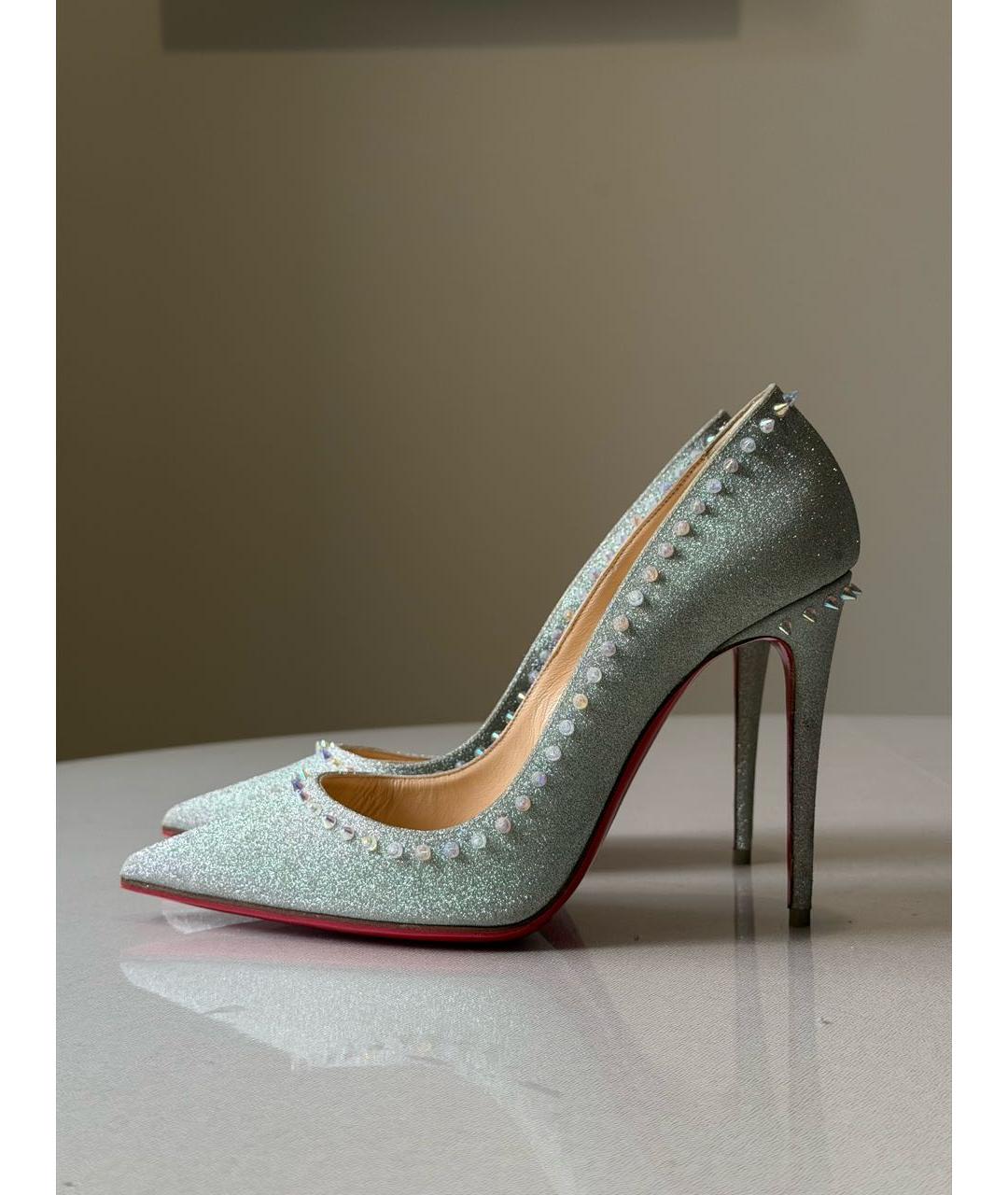 CHRISTIAN LOUBOUTIN Серебряные туфли, фото 8
