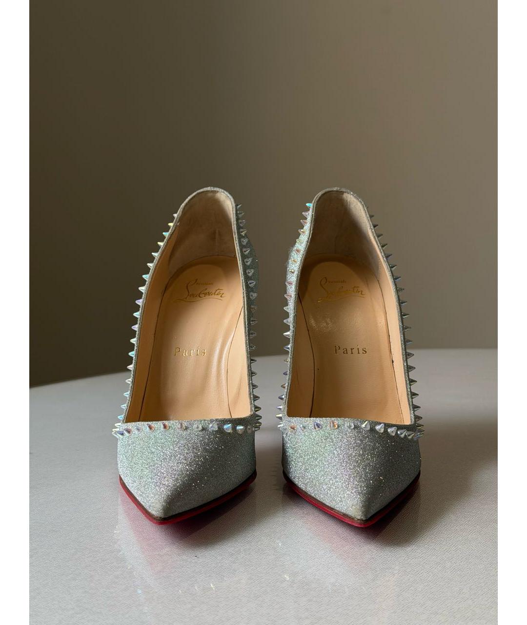 CHRISTIAN LOUBOUTIN Серебряные туфли, фото 2