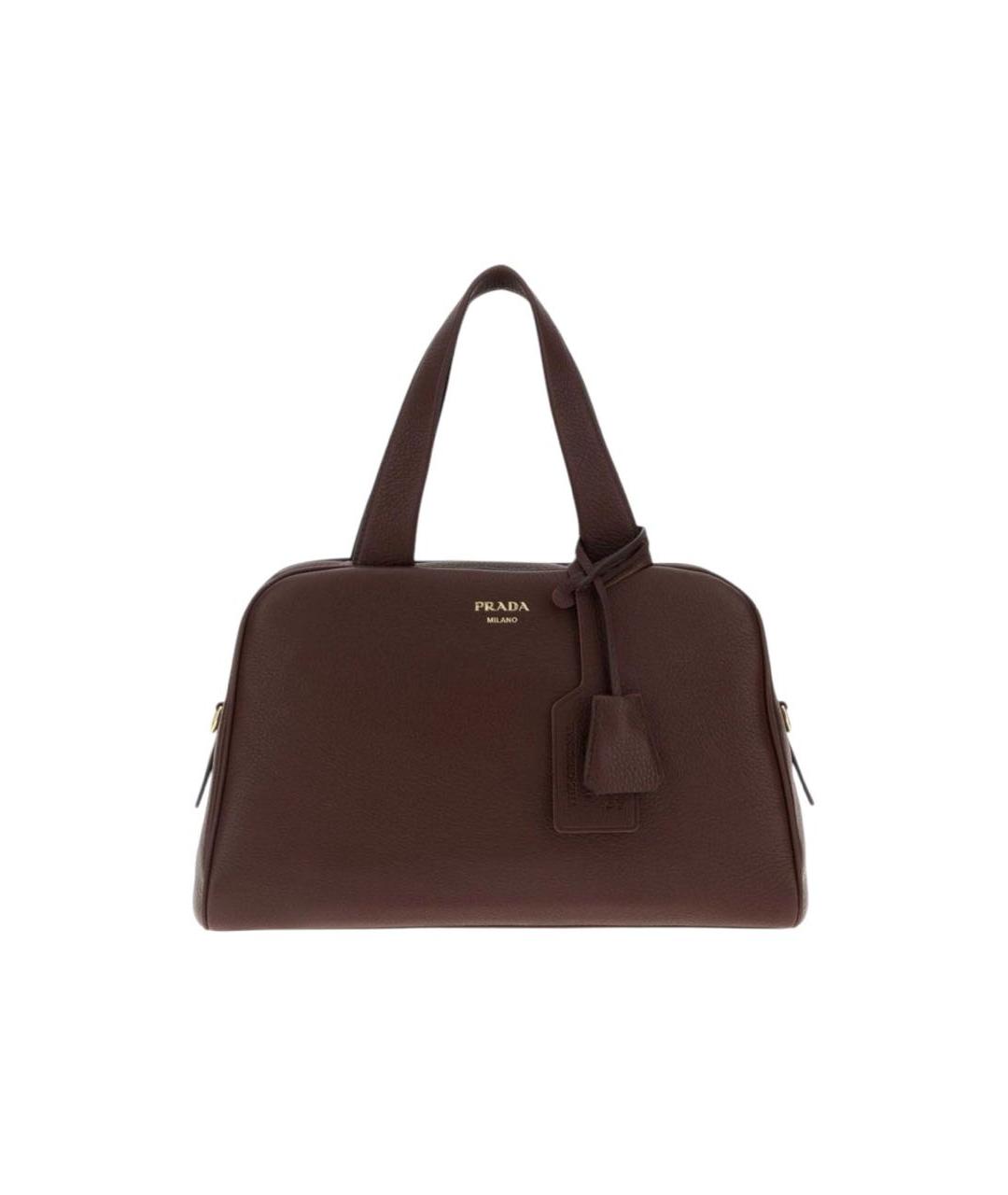 PRADA Коричневая кожаная сумка тоут, фото 1
