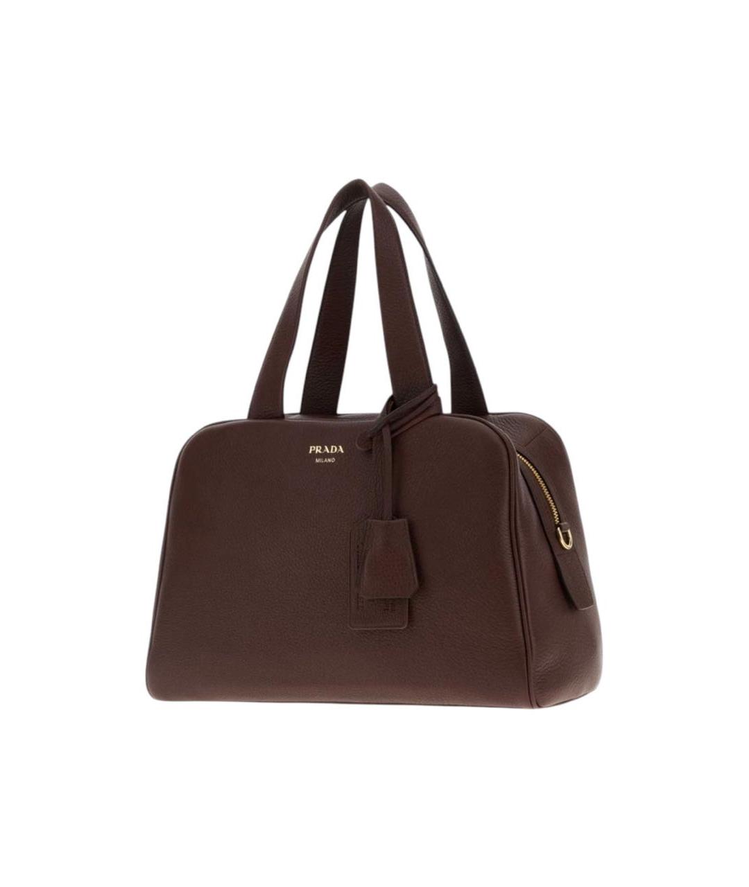 PRADA Коричневая кожаная сумка тоут, фото 2