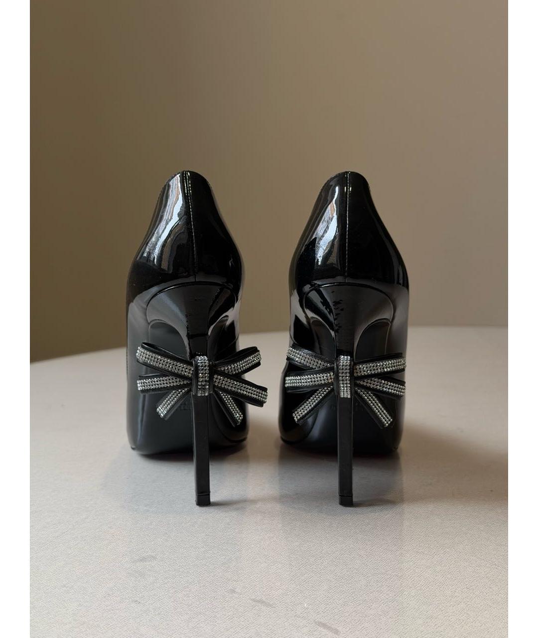 SAINT LAURENT Черные туфли из лакированной кожи, фото 4